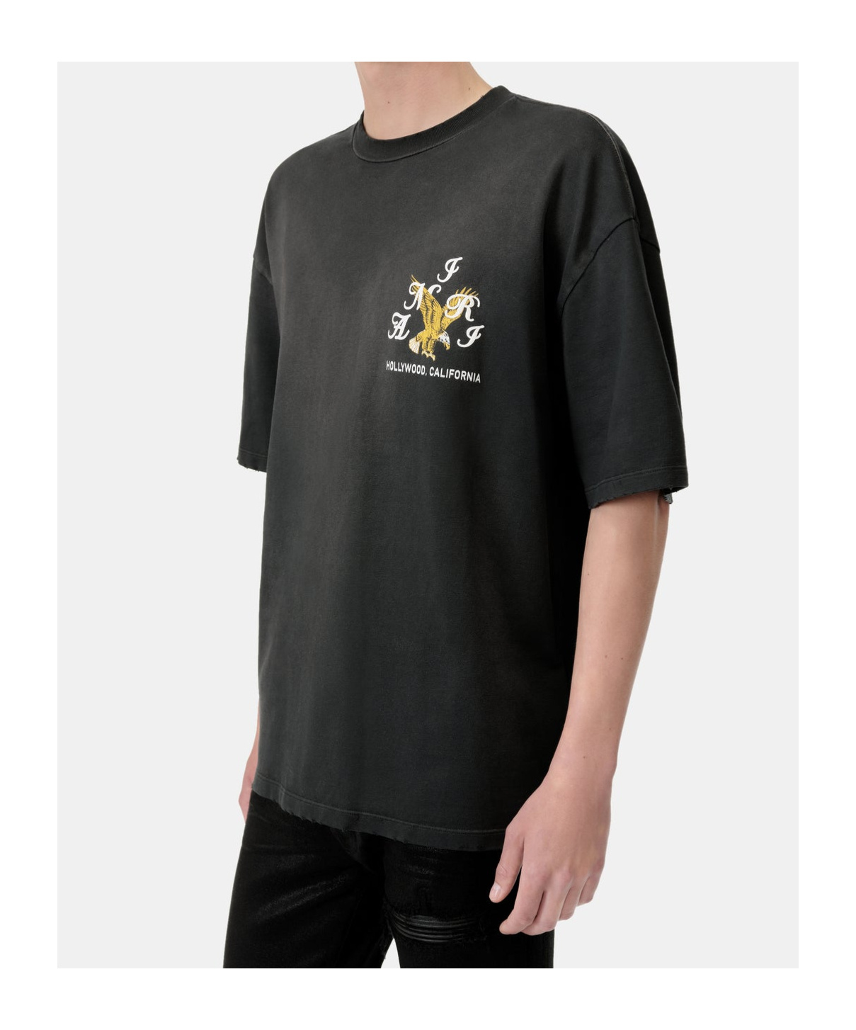 Amiri Eagle Crystal Embellished Oversize Graphic T-shirt