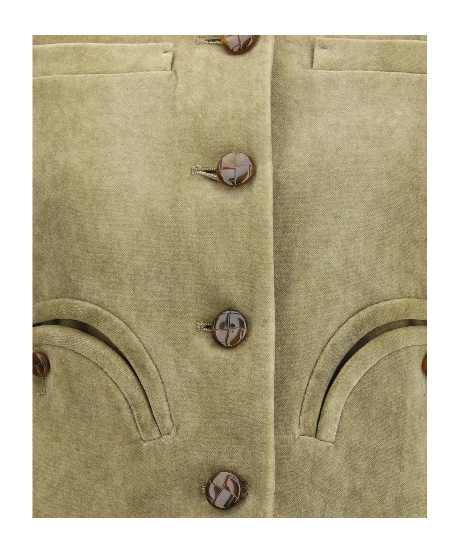 Blazé Milano Shamo Bolero Button-fastening Jacket In Green