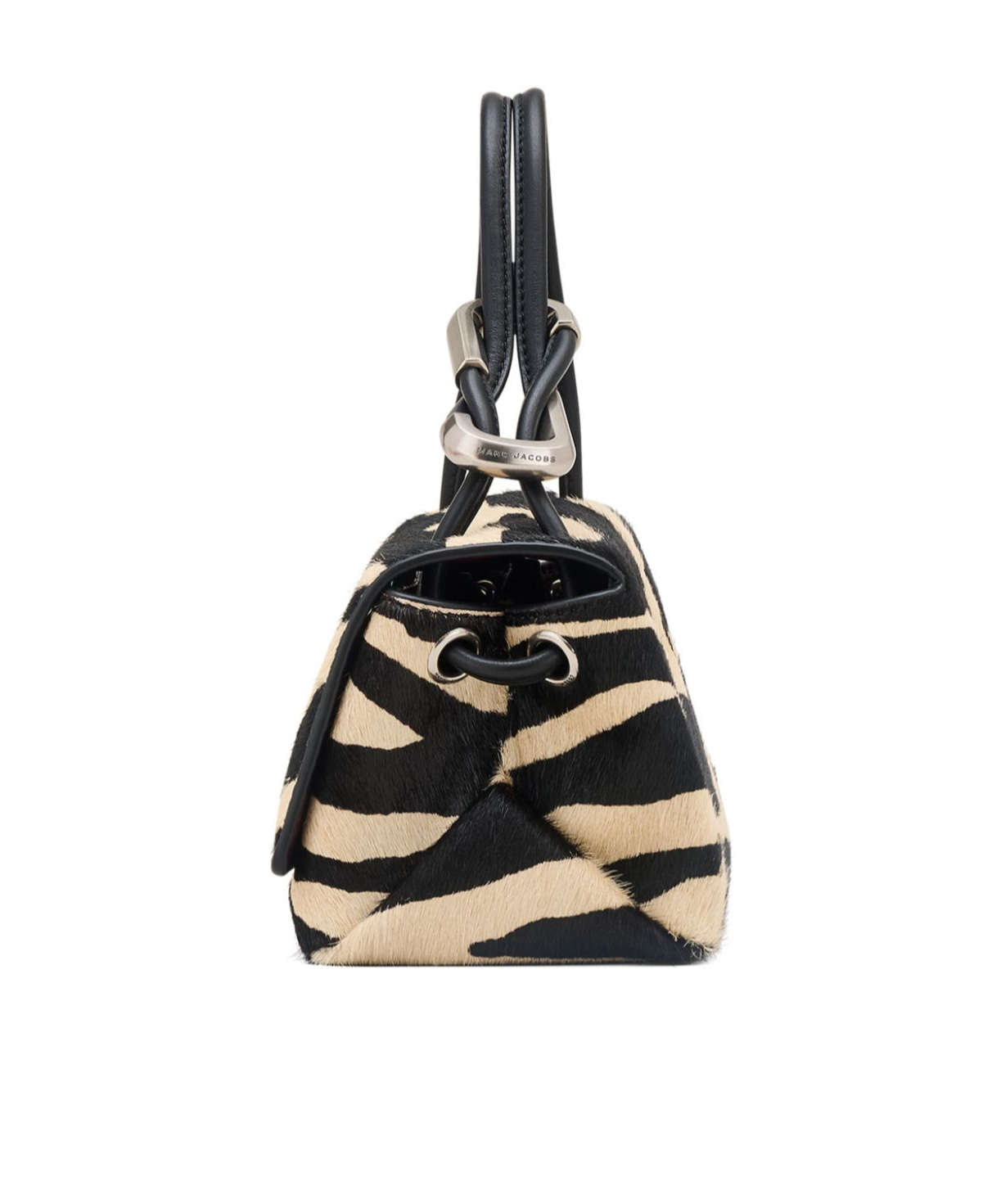 Marc Jacobs Zebra Print Handbag In Black