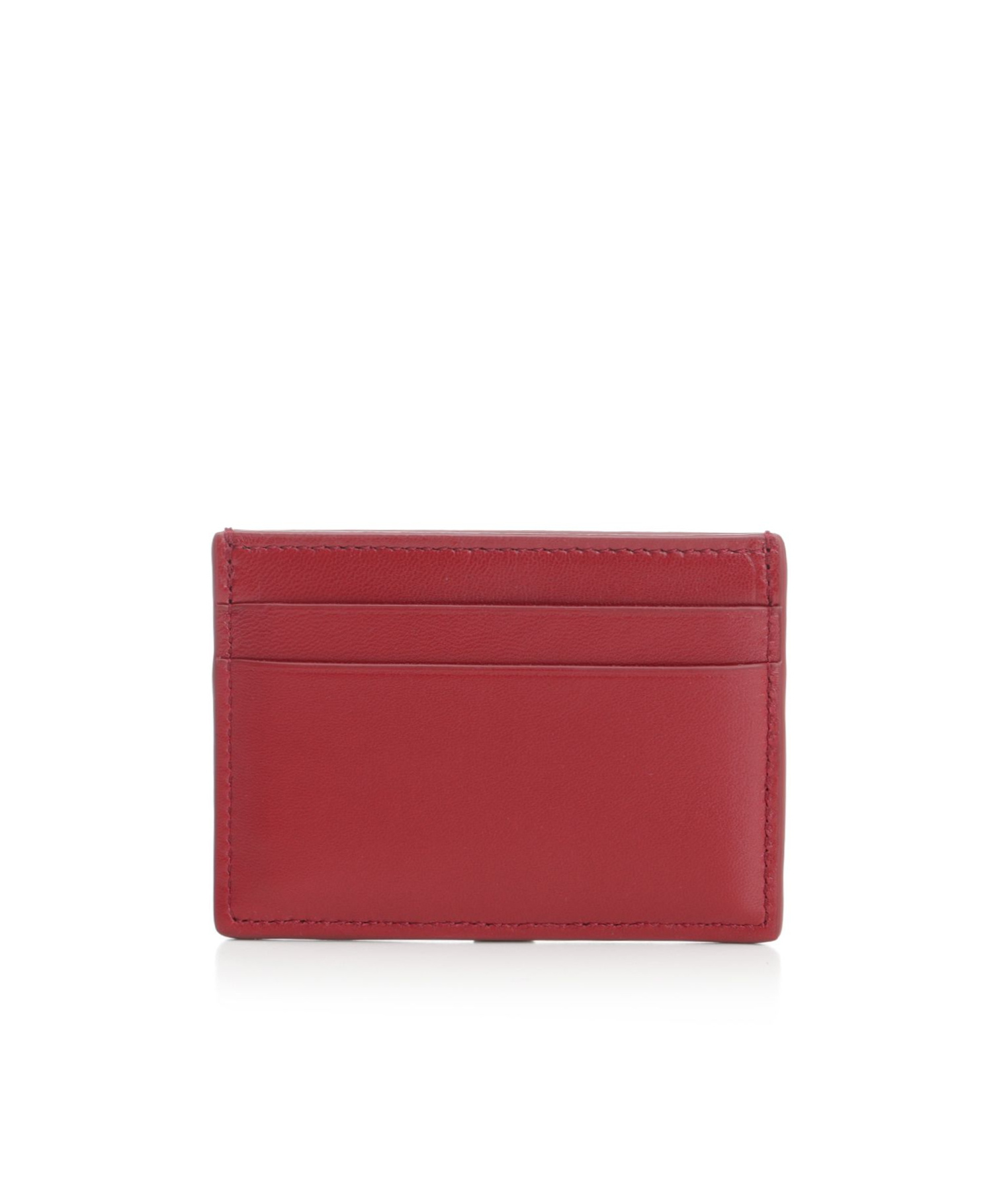 Loewe Anagram Embellished Leather Cardholder In Red