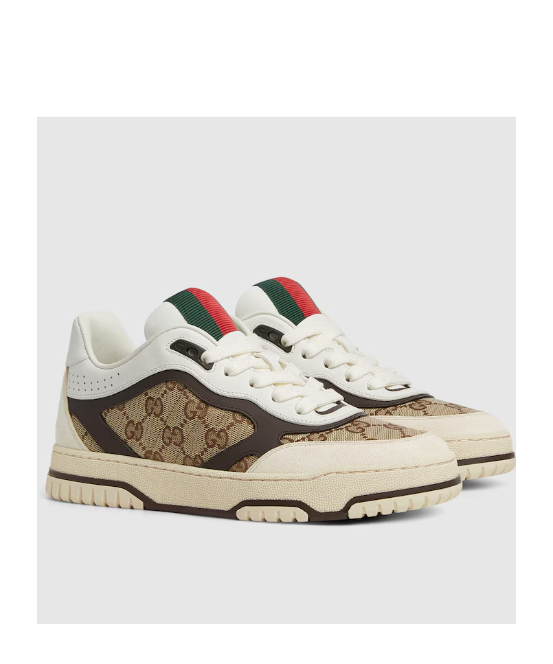 Gucci Re-web Low-top Sneakers In Gold