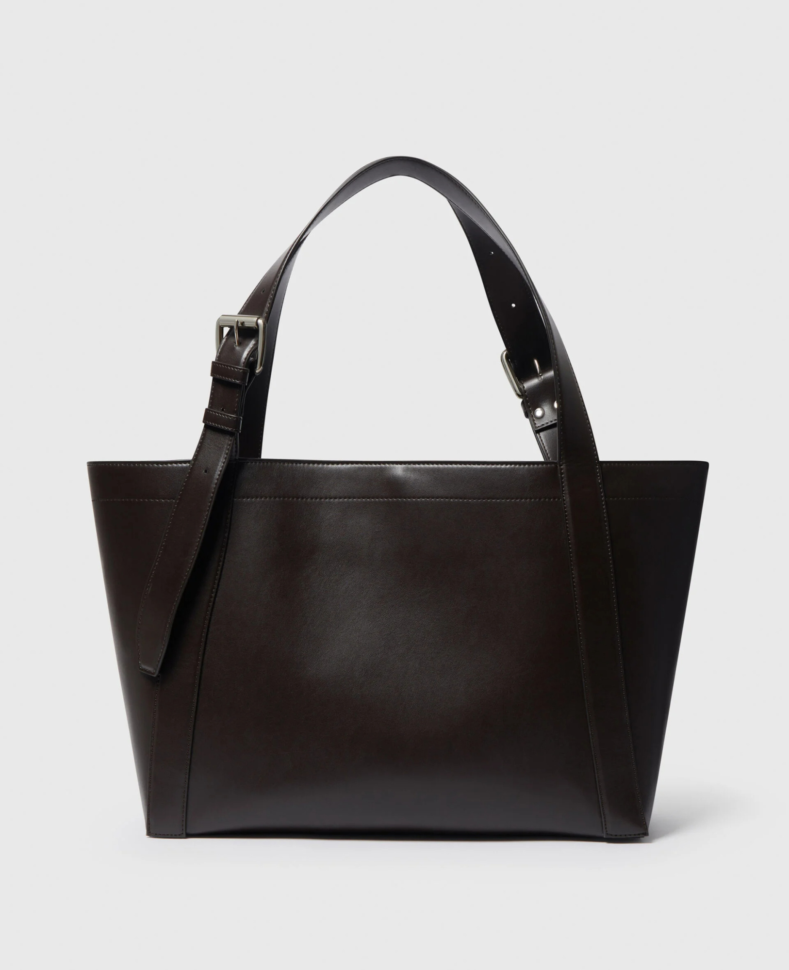 Stella Mccartney Logo Belt Crossbody Tote Bag In Brown