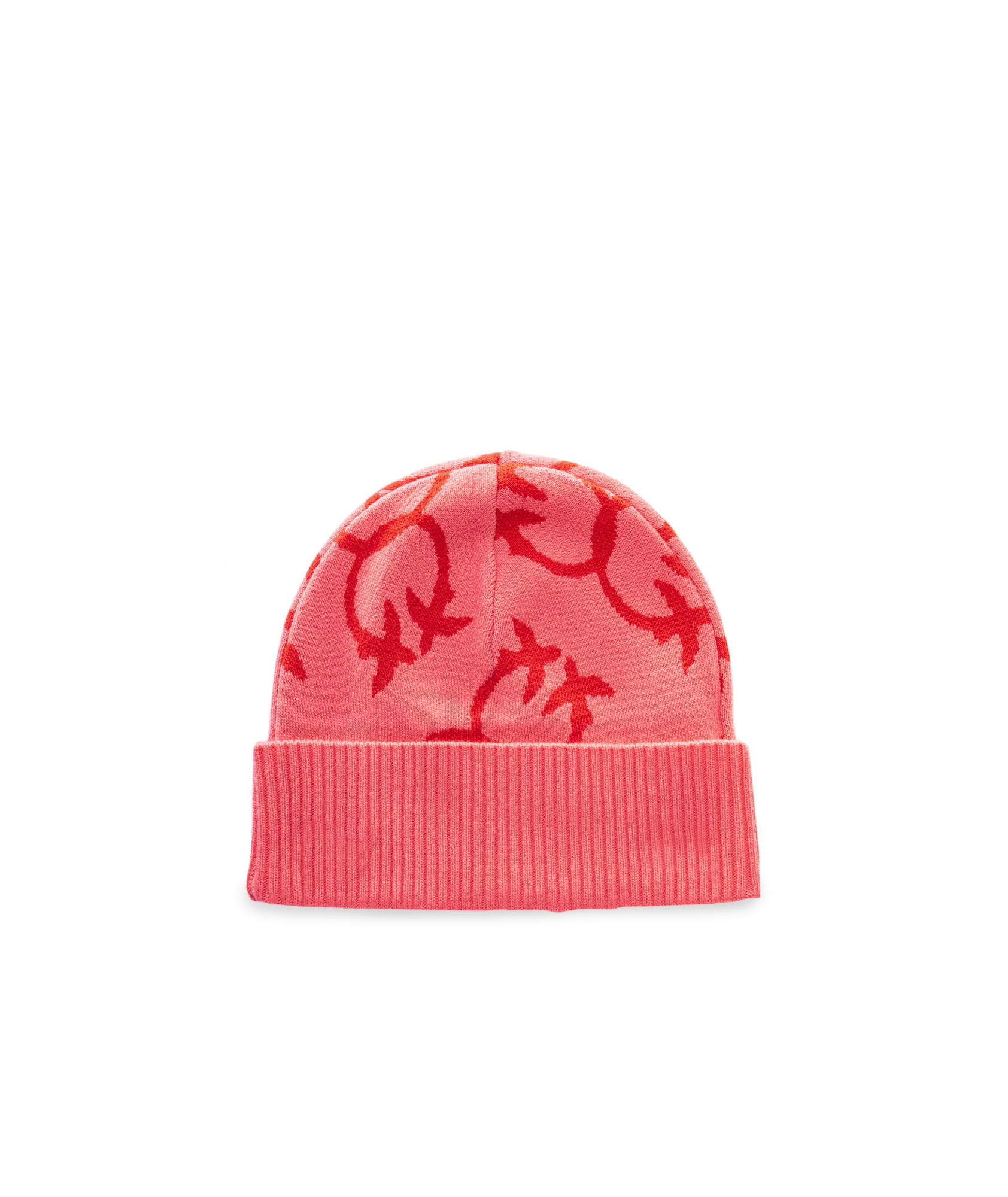 Pinko Logo-jacquard Beanie Hat In Pink