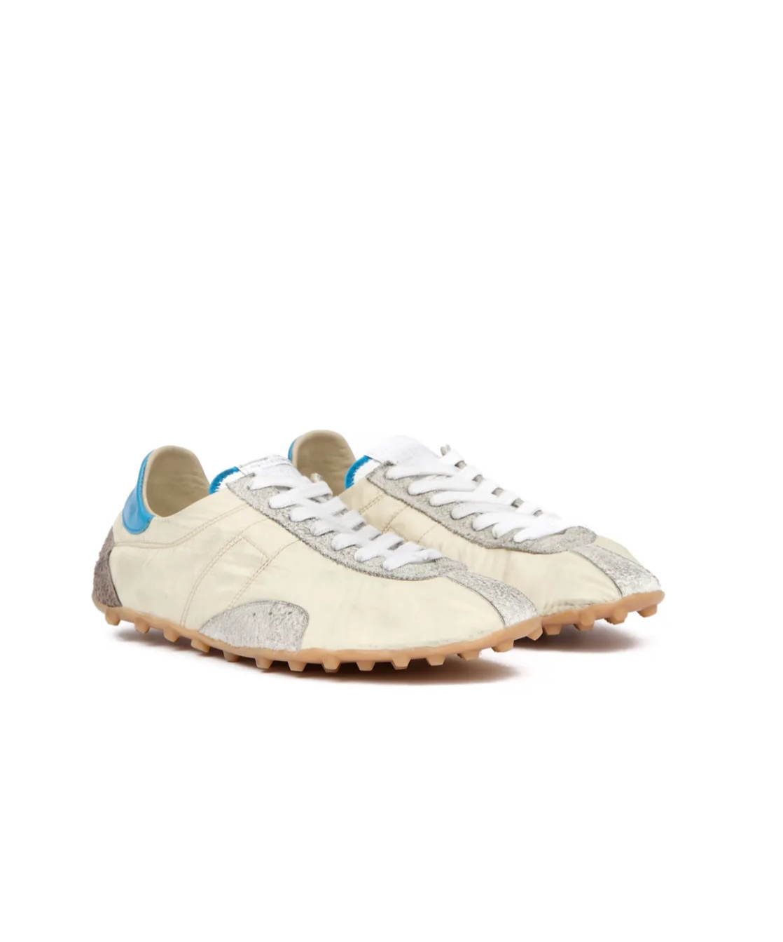 Maison Margiela Sprinters Low Top Sneakers With Dirty Effect In White