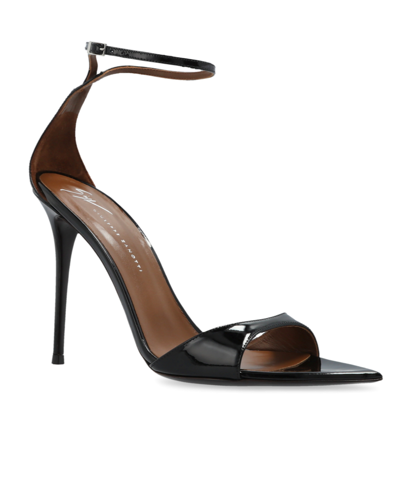 Giuseppe Zanotti 105mm Satin Crystal Ankle-strap Sandals In Black