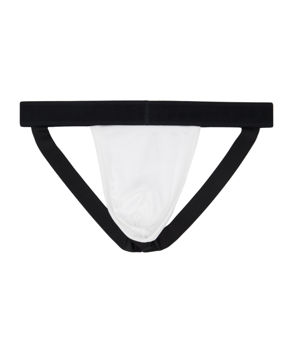 Tom Ford Cotton Blend Regular Fit Jock Strap In Black