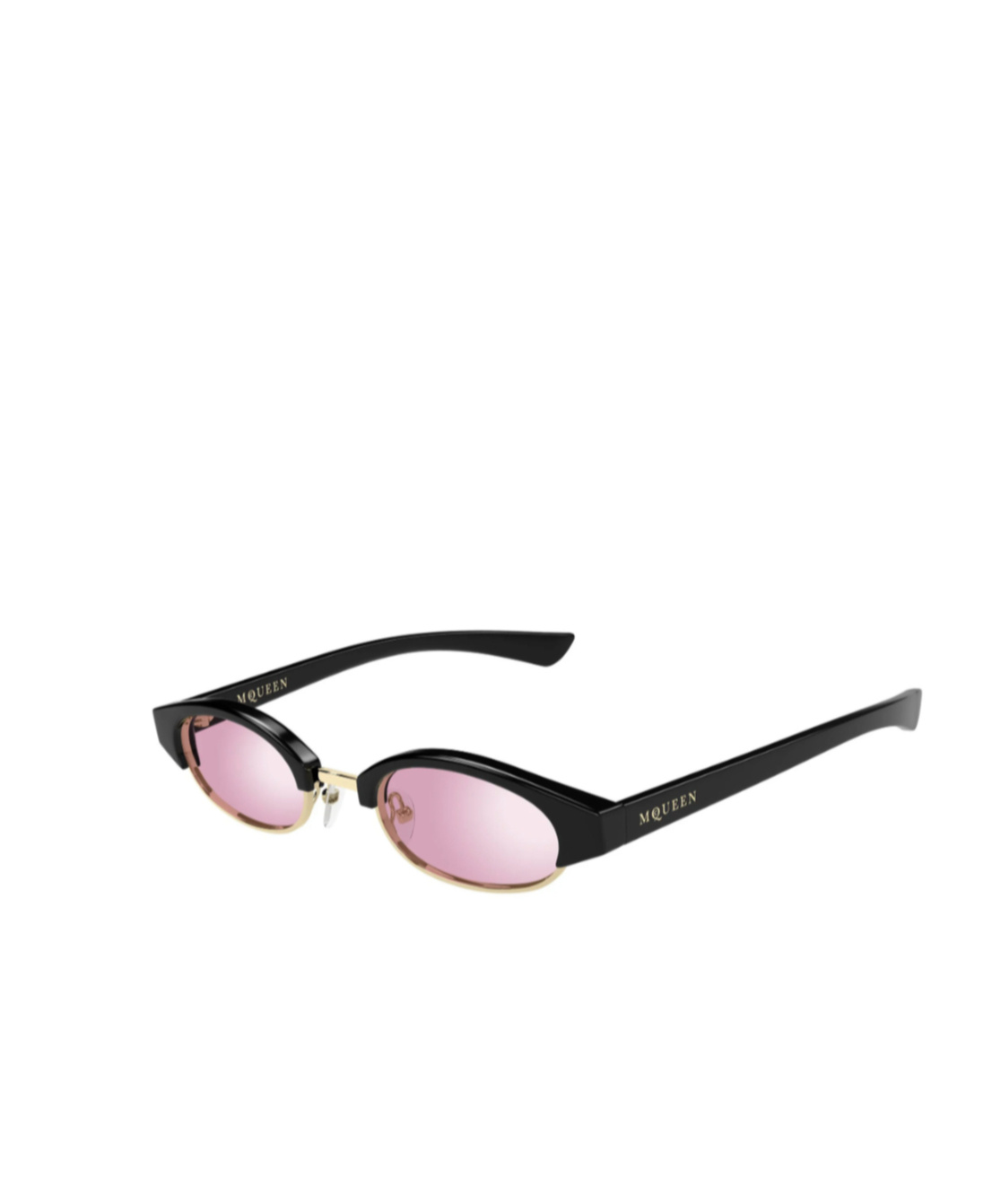 Alexander Mcqueen Geometric Sunglasses In Black