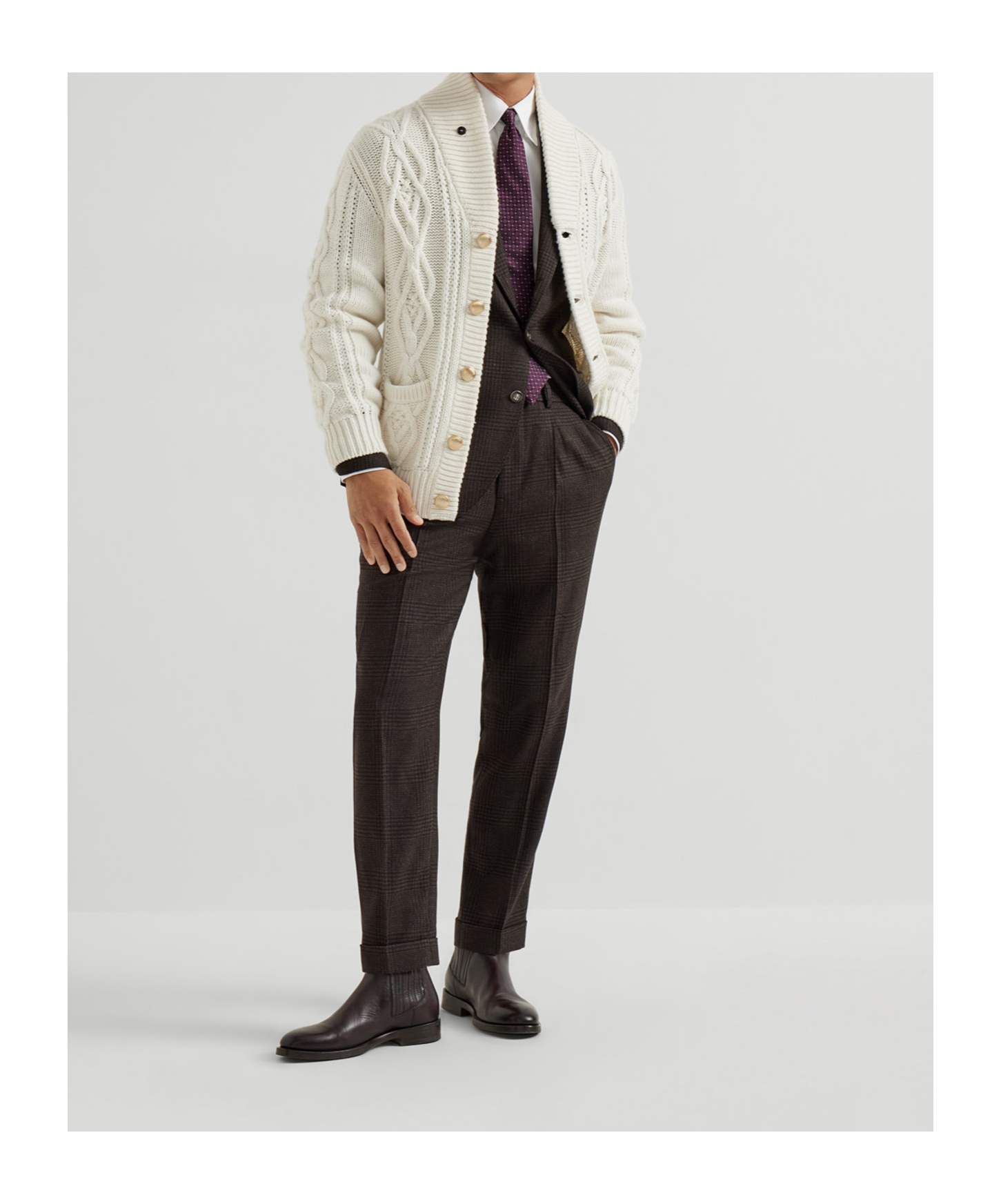 Brunello Cucinelli Pleated Wool-cashmere Blend Trousers In Black