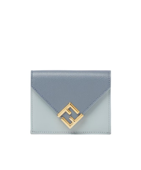 Fendi Ff Diamonds Wallet In Blue