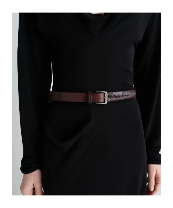 Lemaire Braided Leather Belt In Brown