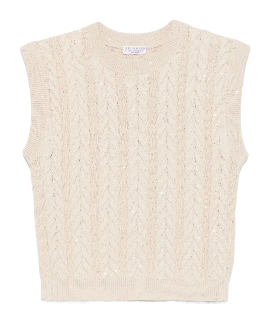 BRUNELLO CUCINELLI SEQUIN-EMBELLISHED VEST