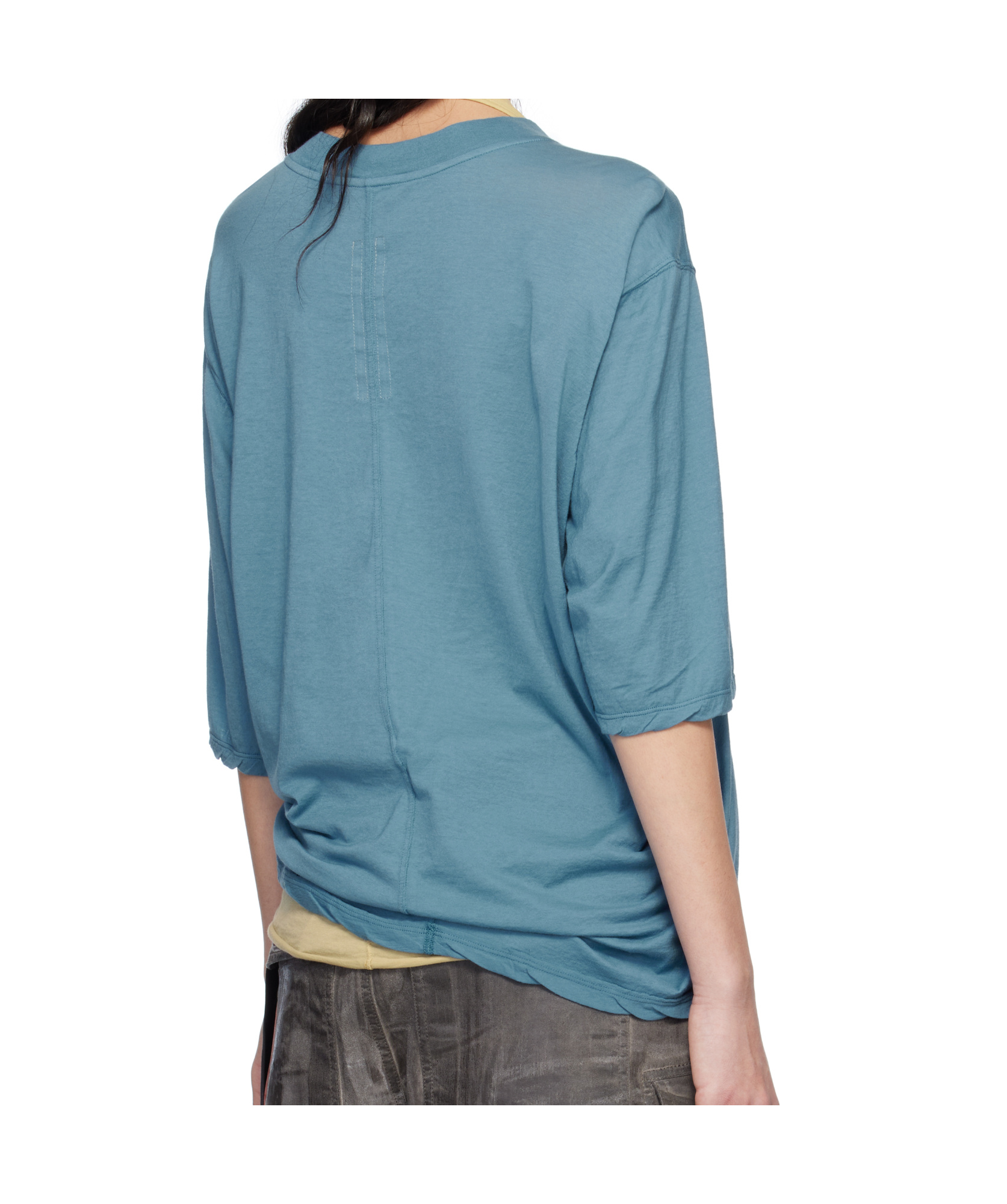 Rick Owens Drkshdw Blue Hollywood Walrus T-shirt In Blue