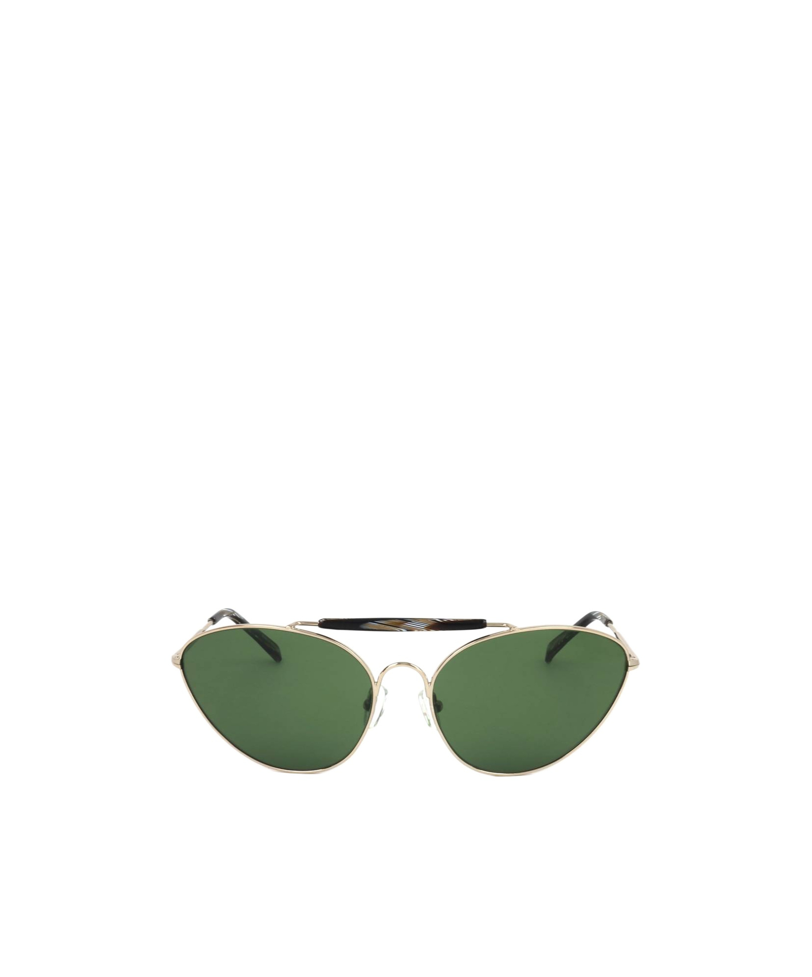 Dries Van Noten Linda Farrow X Pilot Frame Sunglasses In Green