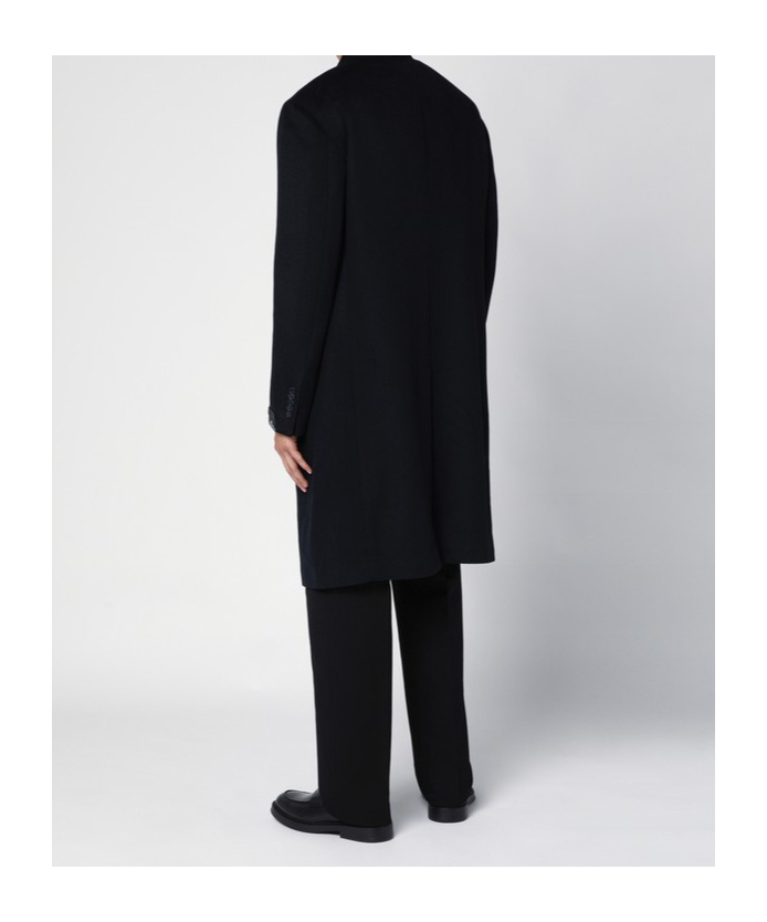 Tagliatore London Double Breasted Coat In Black