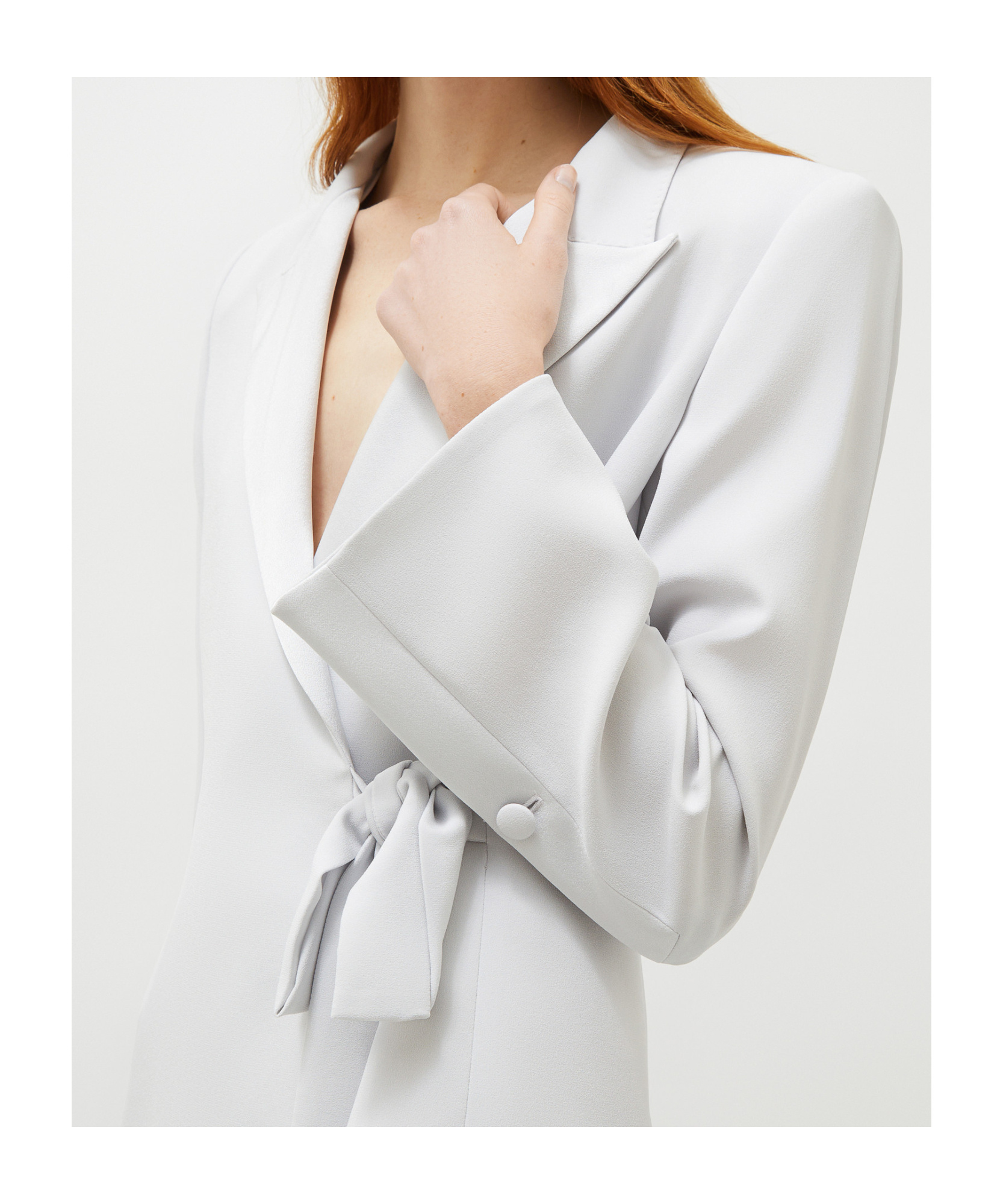 MARELLA ELEGANT CADY CRÊPE JACKET - ICE