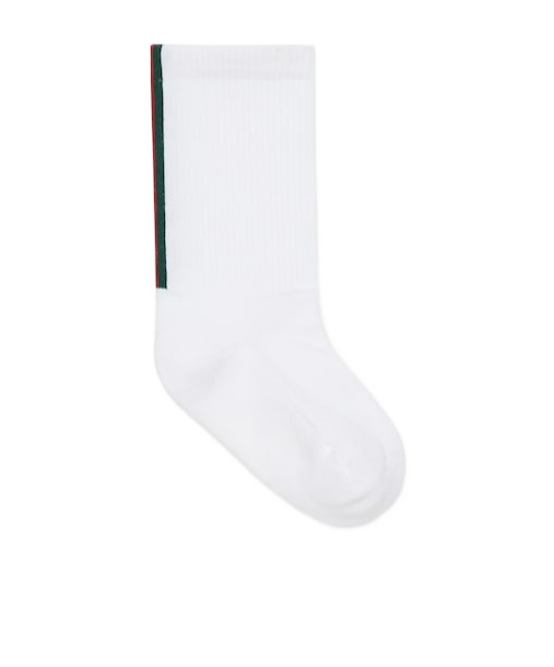 Gucci Ribbon Trimmed Cotton-blended Socks In White