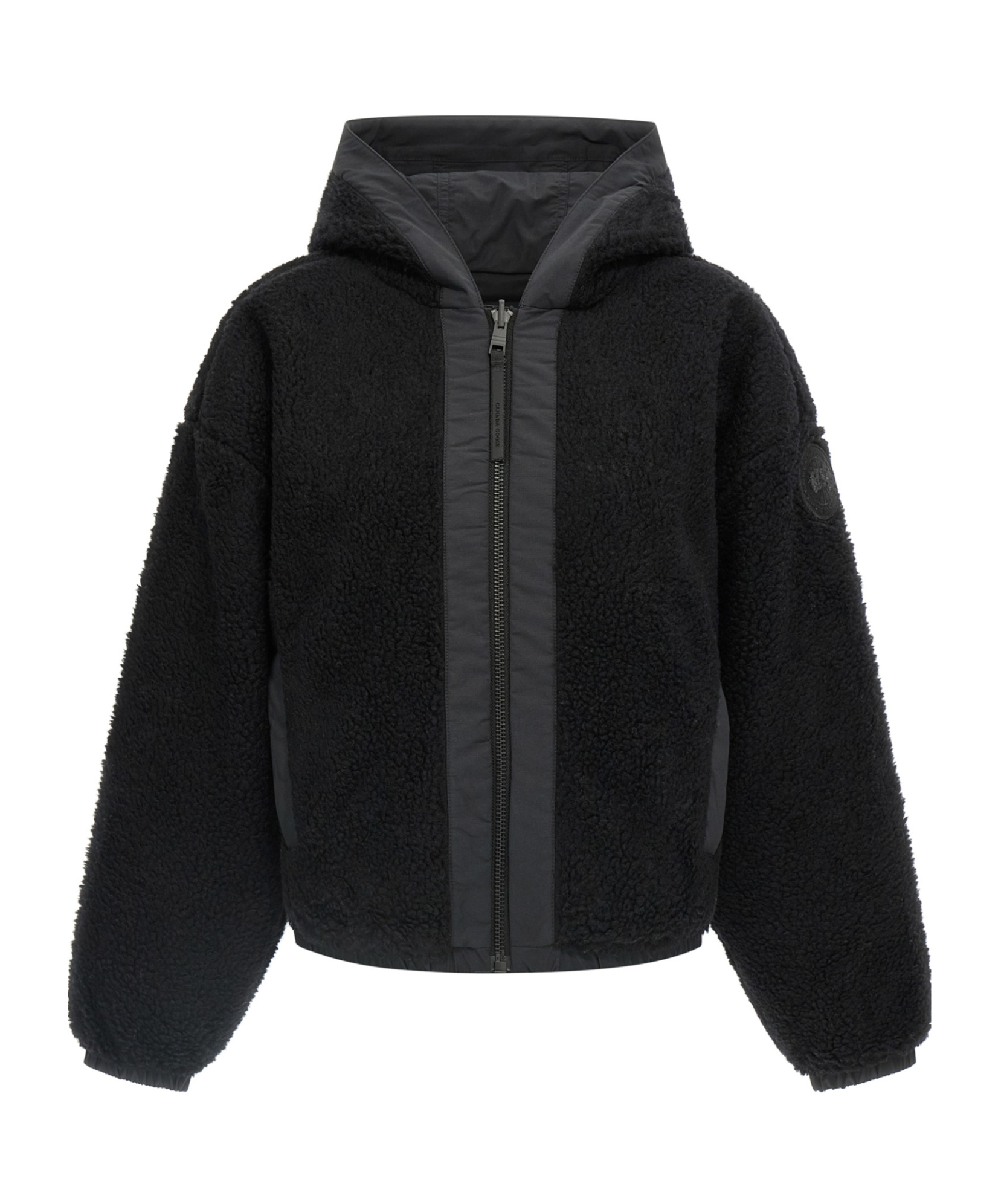 Canada Goose Alberini Reversible High Pile Fleece Bomber Jacket In Black