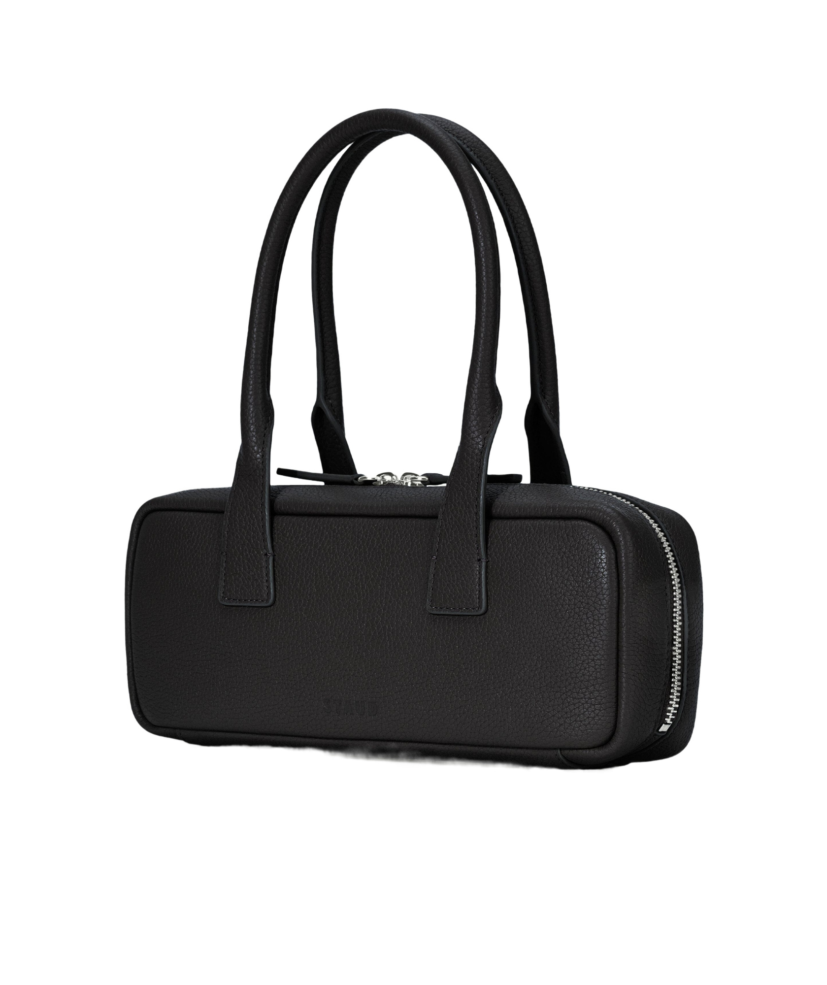 Staud Zippered Shoulder Bag In Black