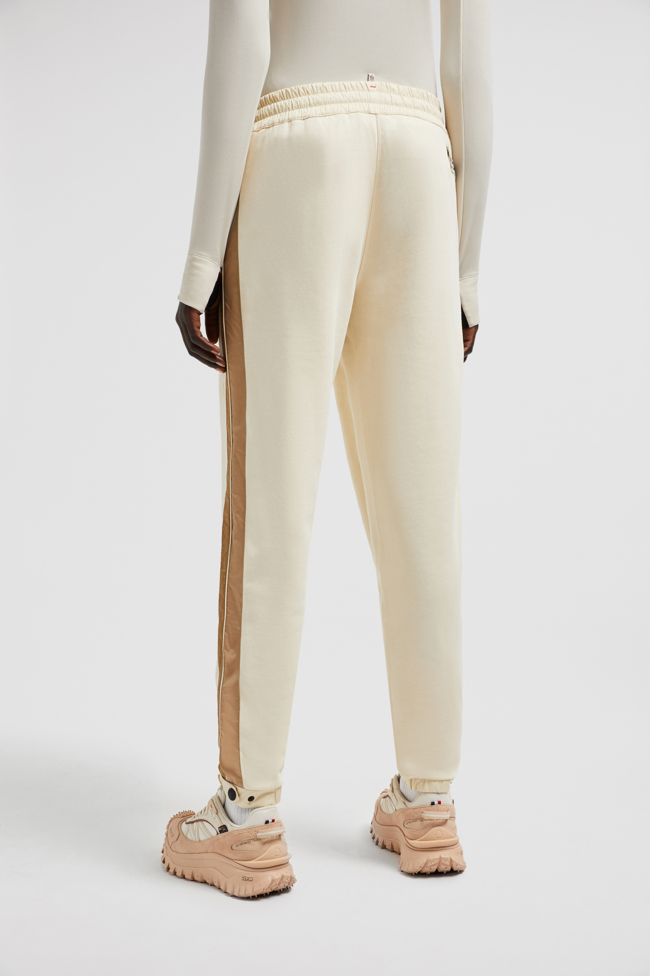MONCLER PADDED MOUNTAIN LOGO TRACK PANTS 