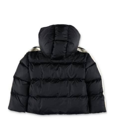 Palm Angels Kids Logo Embroidered Padded Jacket In Black