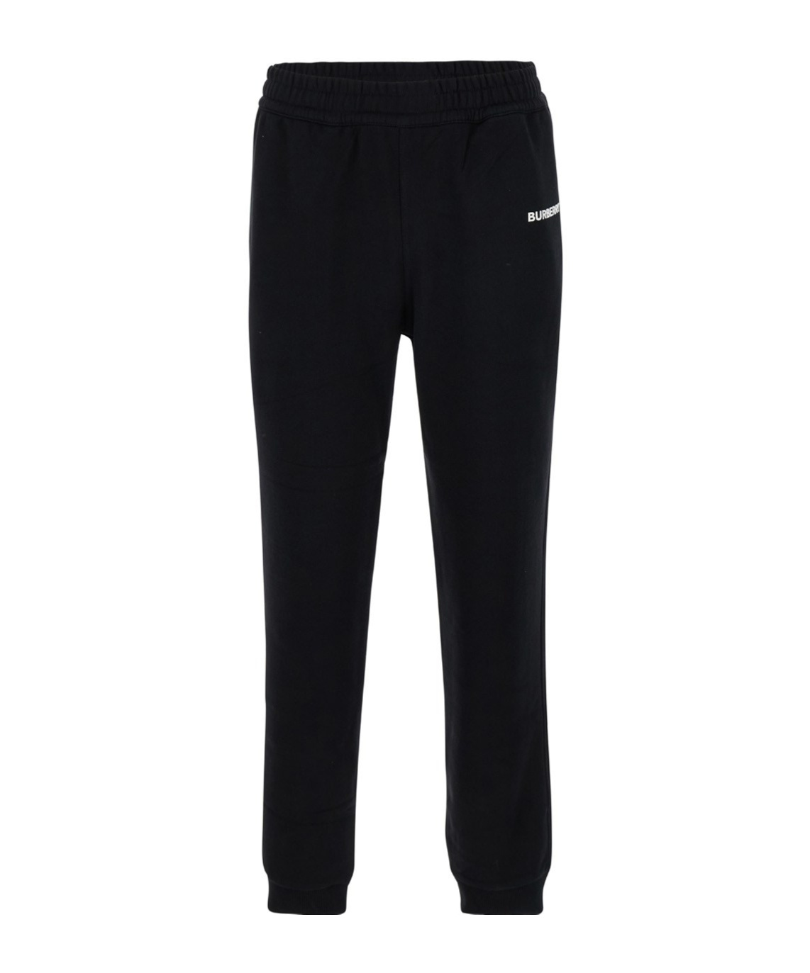 Burberry Black Pants With Elastic Waist And Logo Lettering On The Side In Cotton In Black