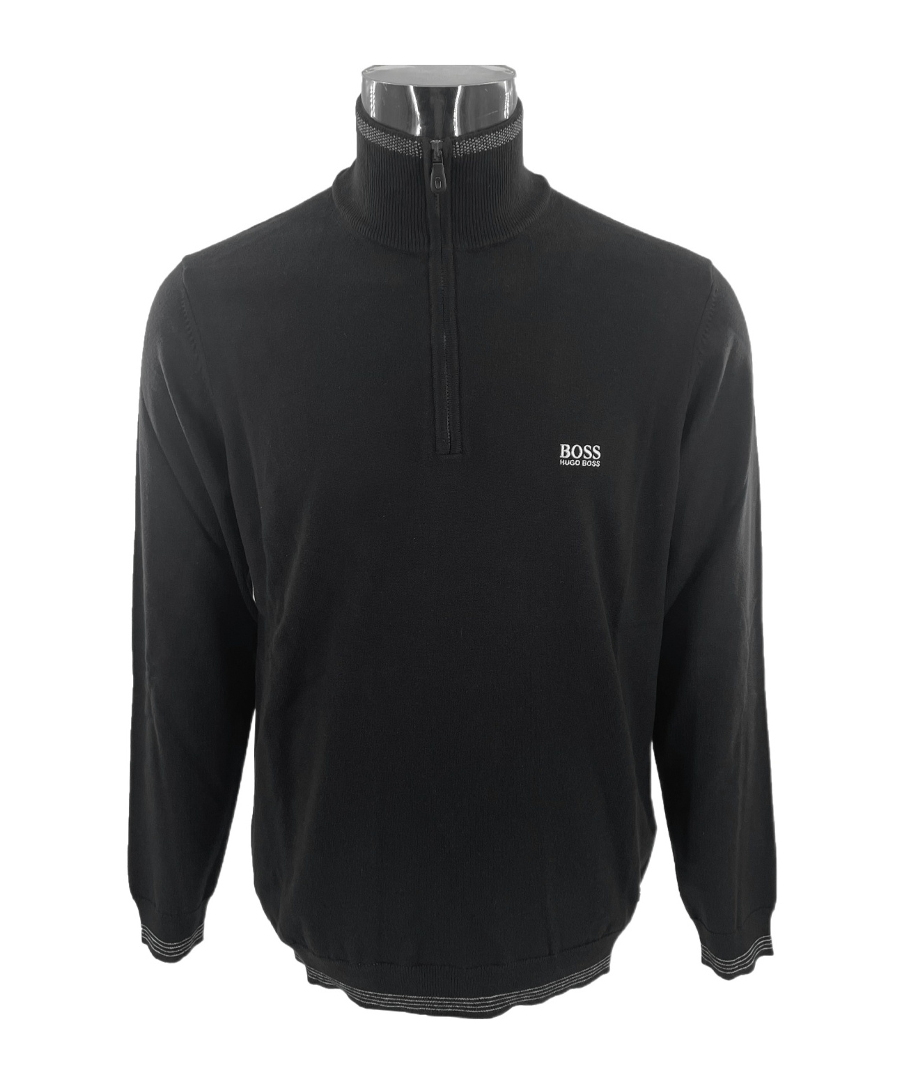 HUGO BOSS ZIPPERED LONG-SLEEVED SWEATER