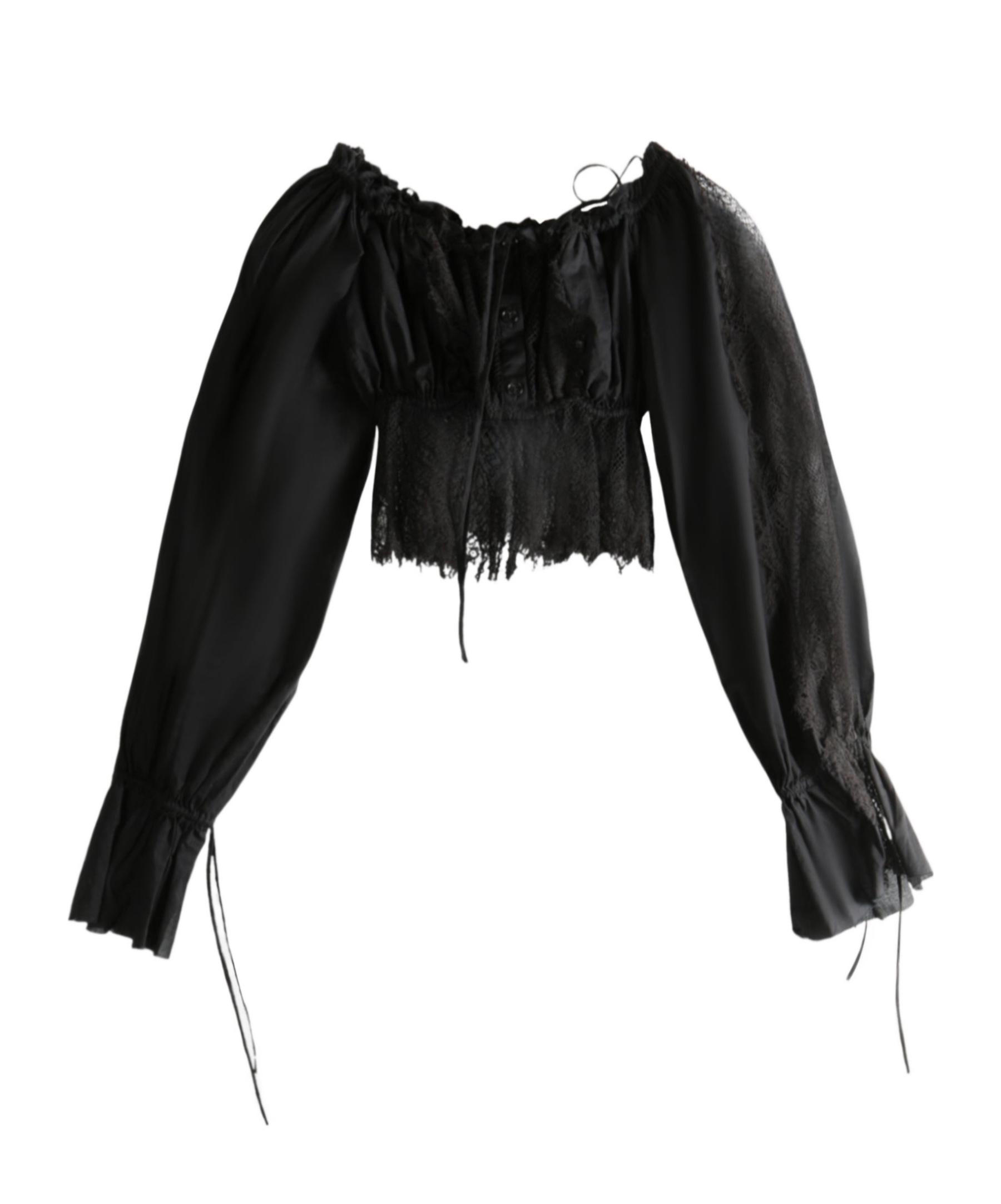 Ann Demeulemeester Jorunn Crop Top In Black