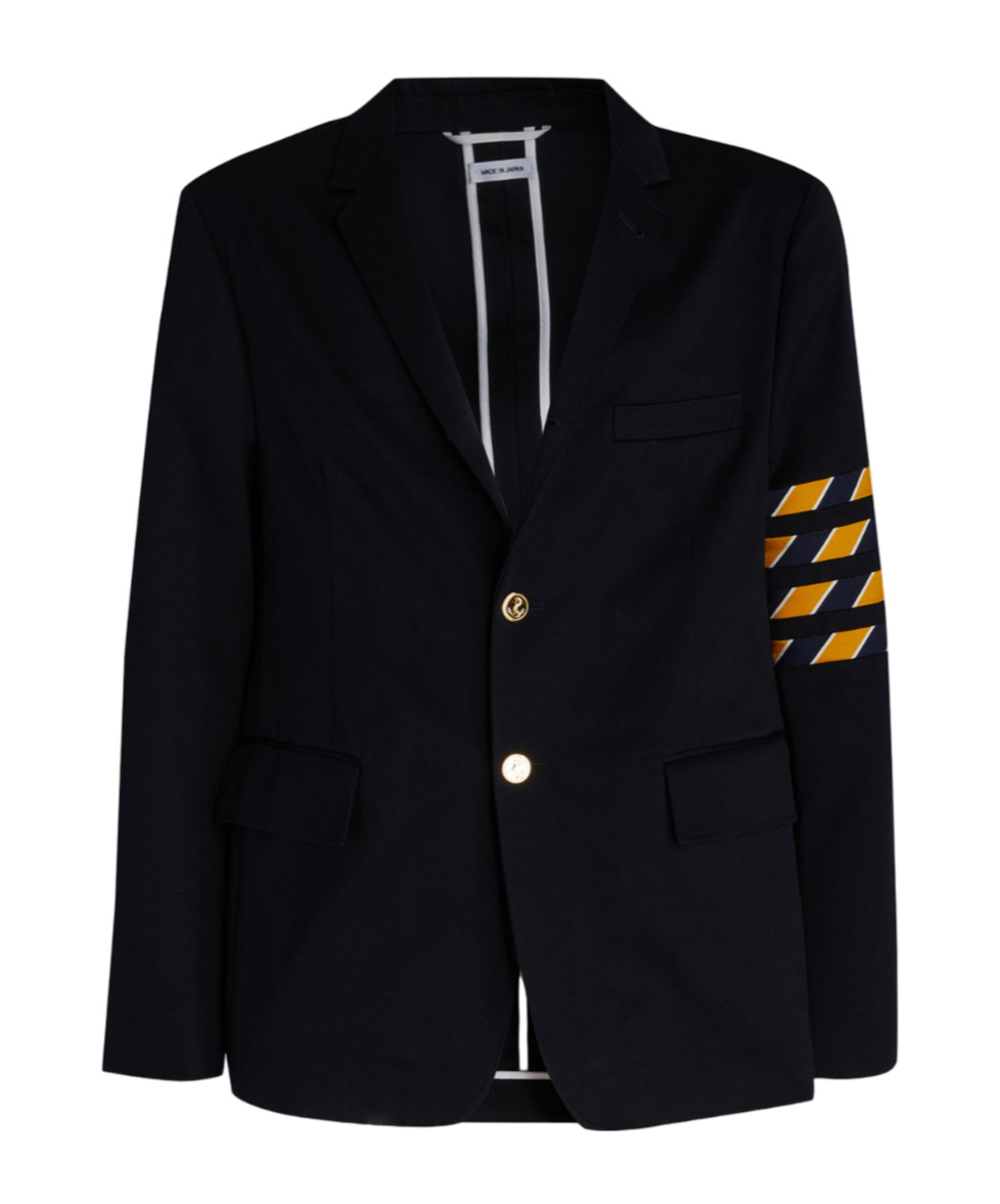 Shop Thom Browne 4-bar Striped Blazer In Black