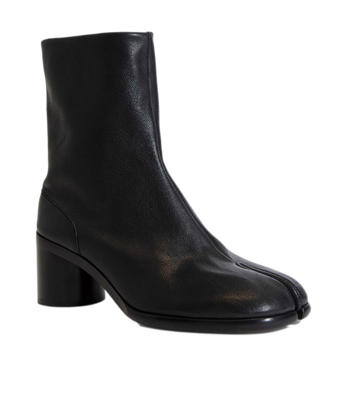 Maison Margiela Brown Tabi Ankle Boots In Black