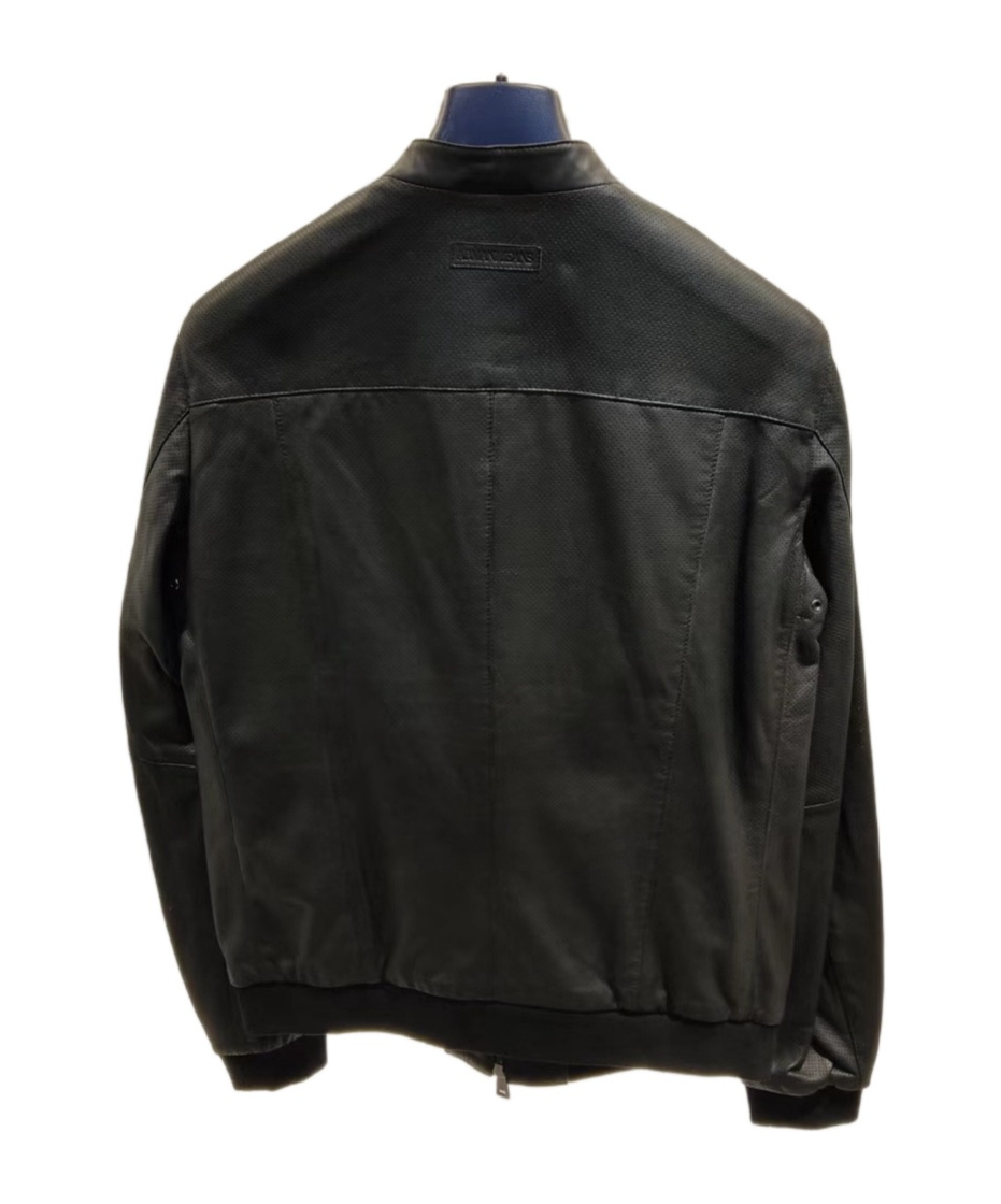 Armani Jeans Long-sleeved Casual Jacket In Black