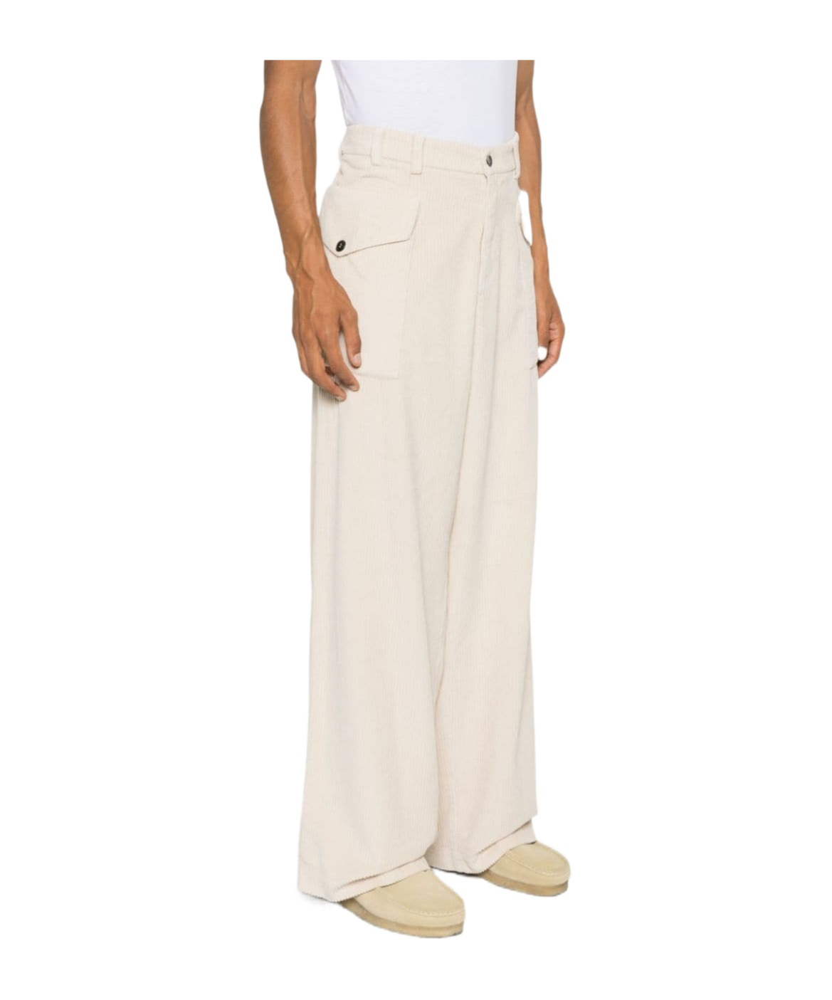 Shop Barena Venezia Caorloto Demi Trousers In White