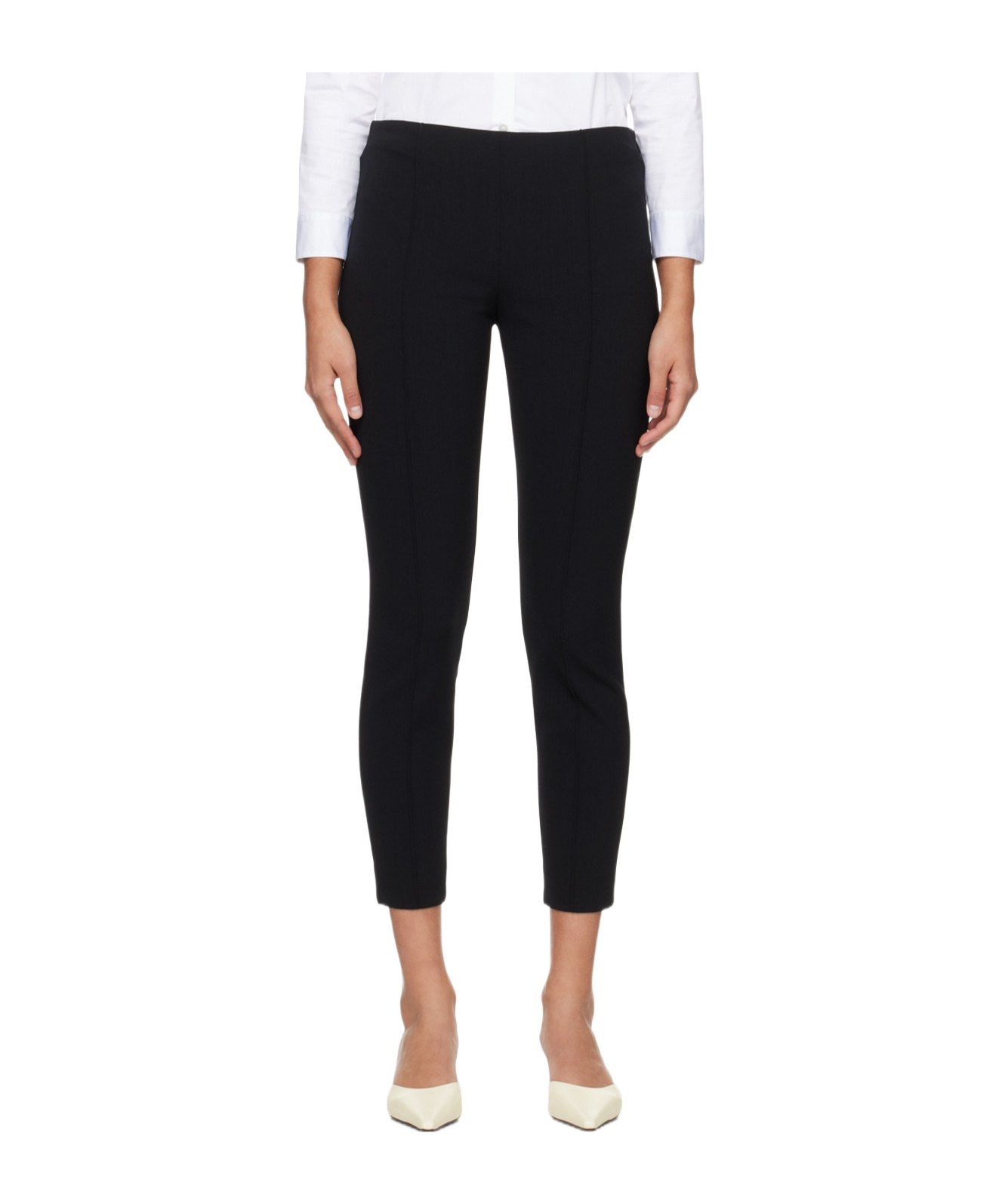 Shop The Row Kosso Low-waisted Casual Pants In Black