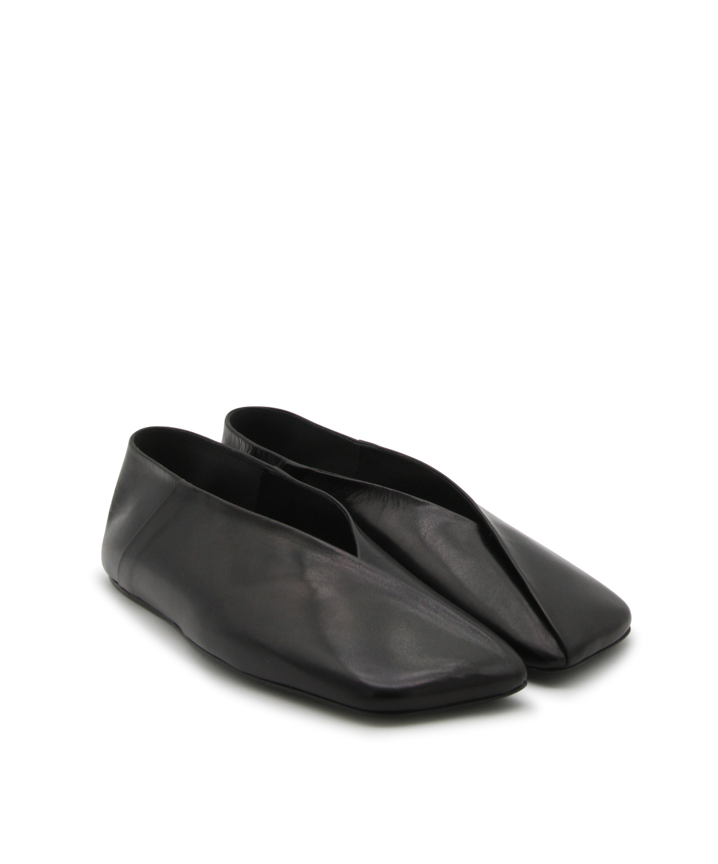 Jil Sander Tripon Ballerina Shoes In Black