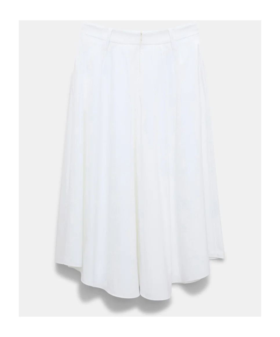 Shop Dorothee Schumacher Poplin Midi Skirt In White