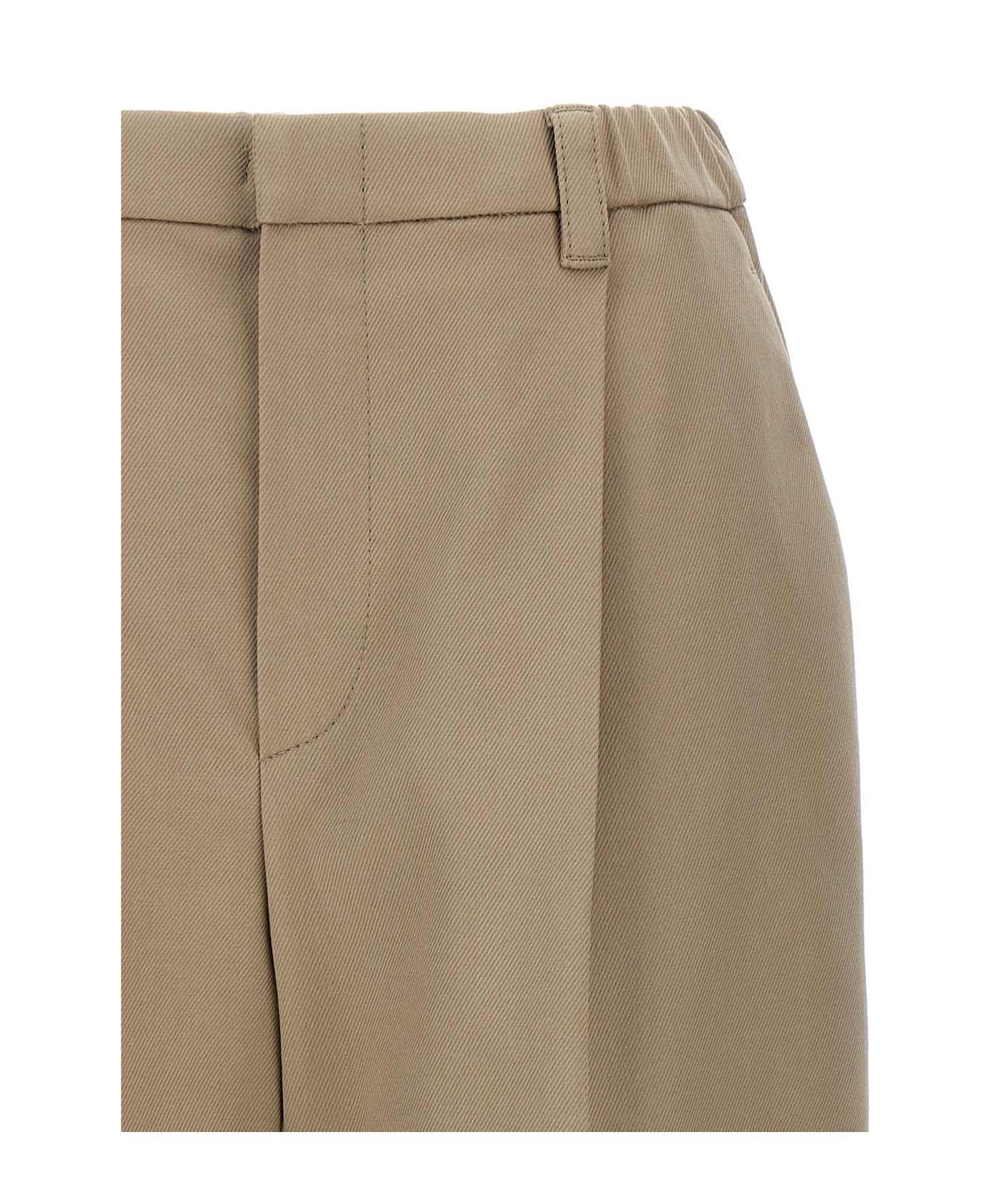 Brunello Cucinelli Single-pleat Straight-leg Trousers In Brown