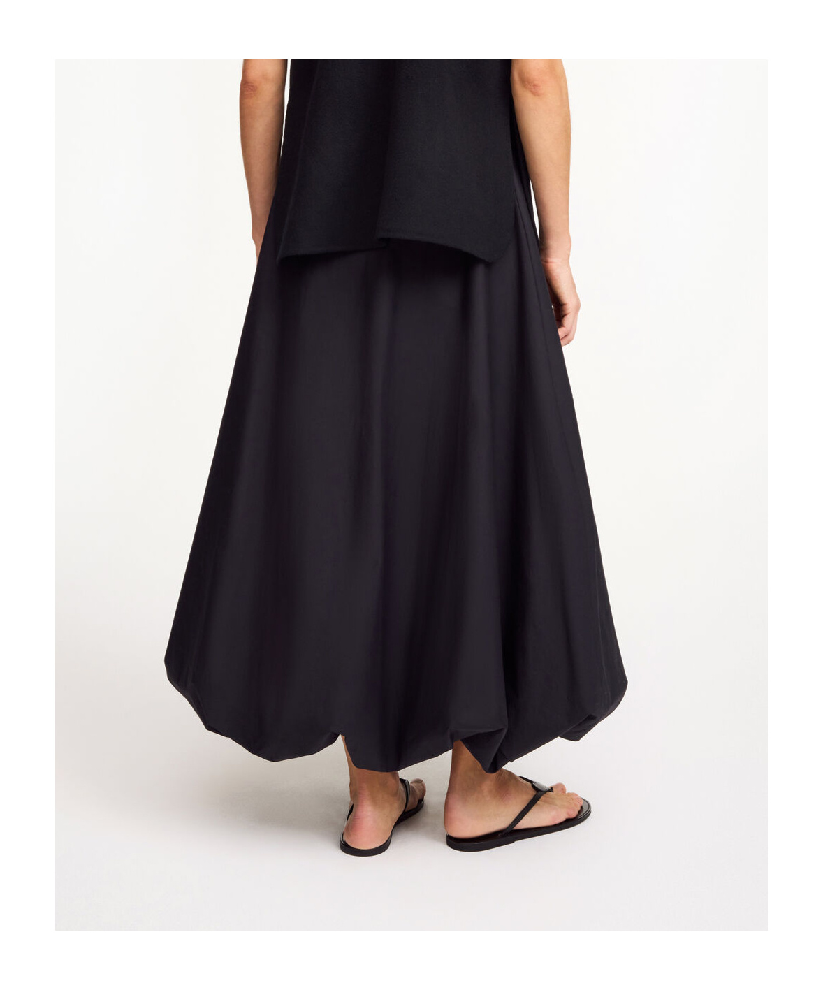 By Malene Birger Aubrey Organic Cotton Bubble Maxi Skirt In Black