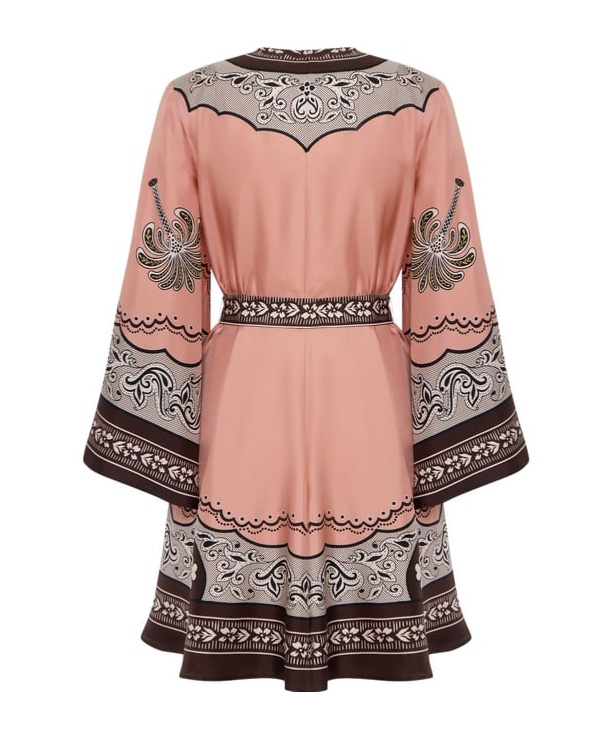 La Doublej 'magnifico' Multicolor Dress With All-over Graphic Print In Multicolor