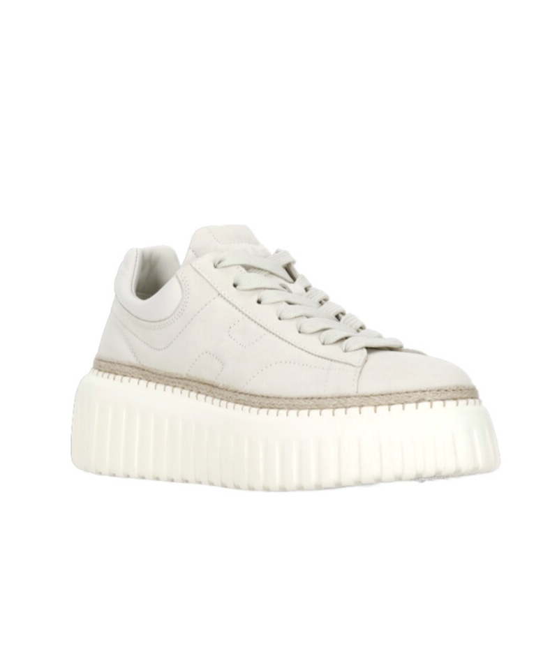 Hogan Thick Sole And Low-cut Casual Shoes In White