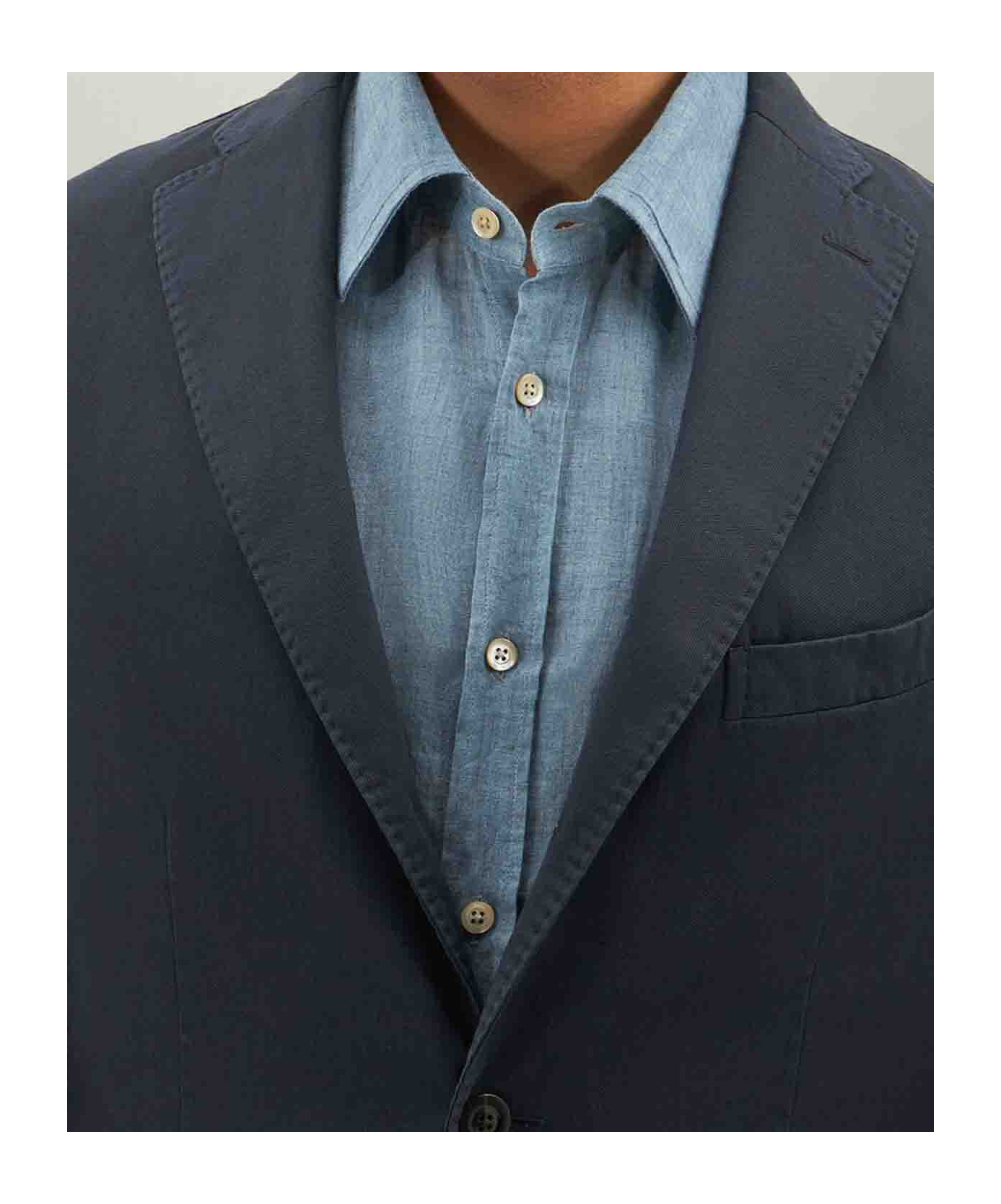 Boglioli Long-sleeved Suit Coat In Black