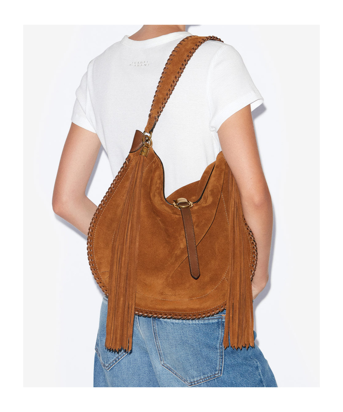 Isabel Marant Tassel Detail Shoulder Bag In Brown