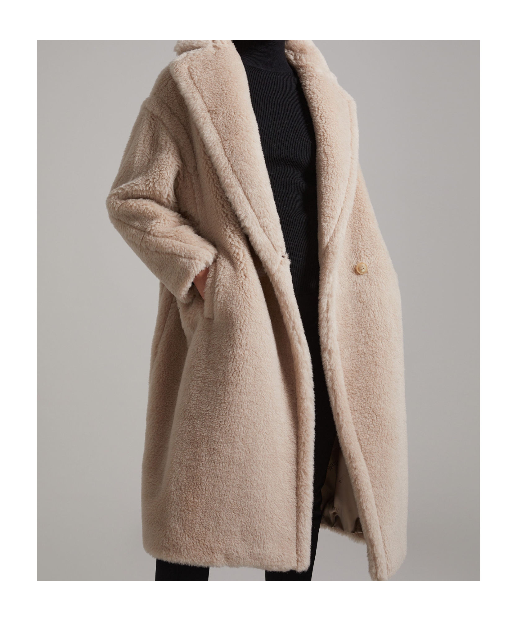 Max Mara Icon Teddy Bear Alpaca And Wool Coat