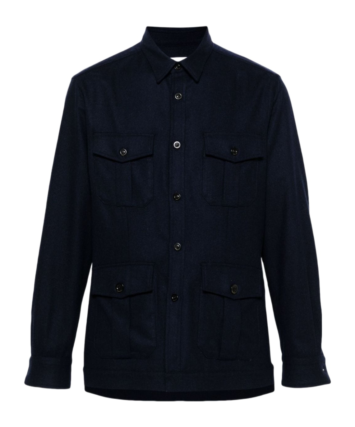 Boglioli Wool Shirt Jacket In Black