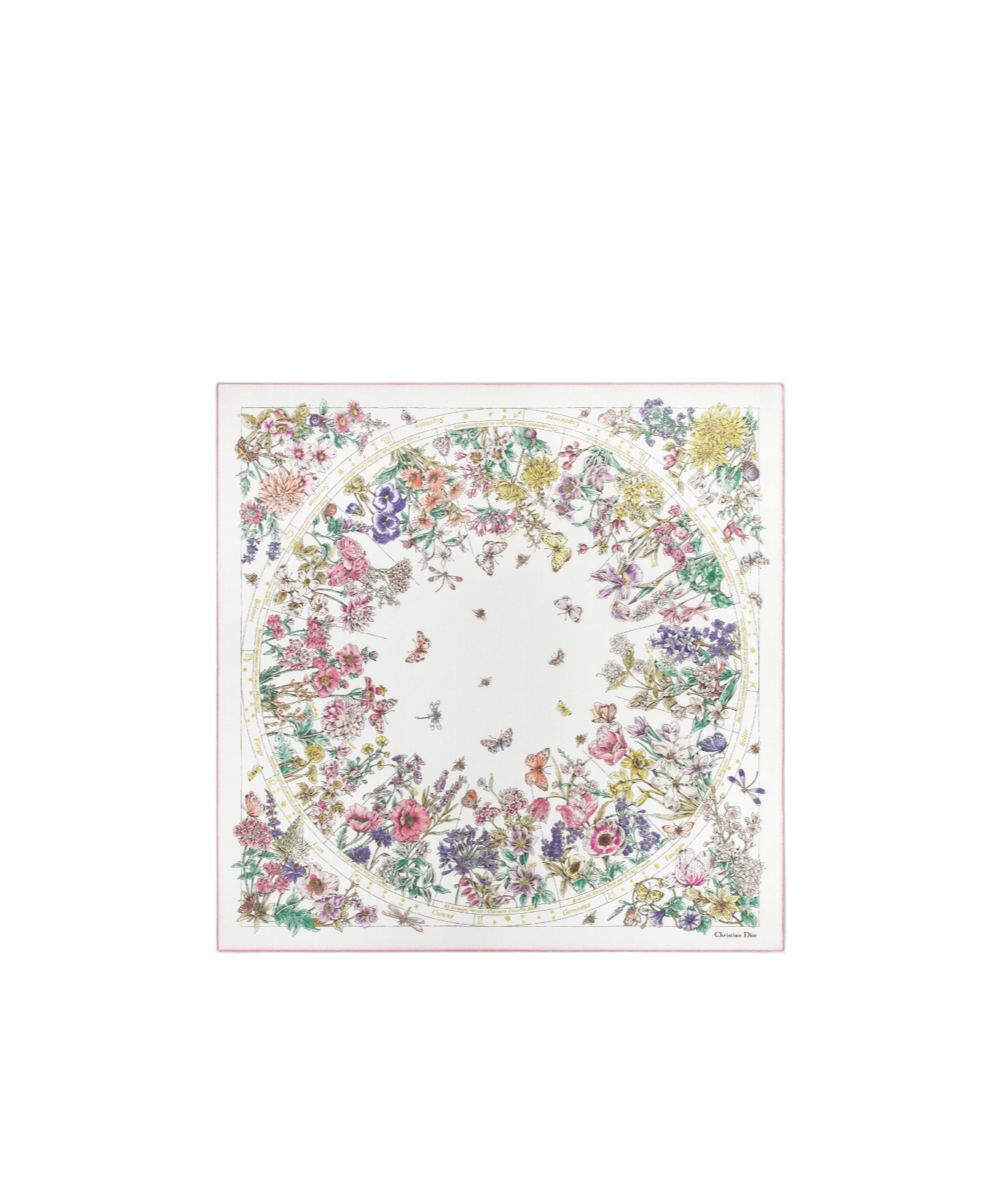 Dior Astral Flowers Shawl In White