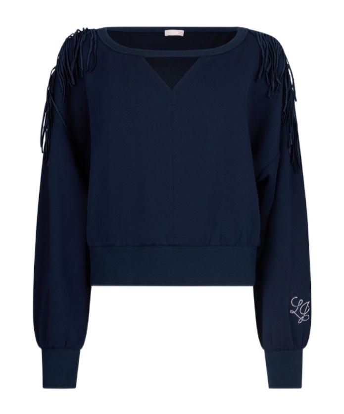 Liu •jo Liu Jo Logo Embroidered Sweatershirt In Black