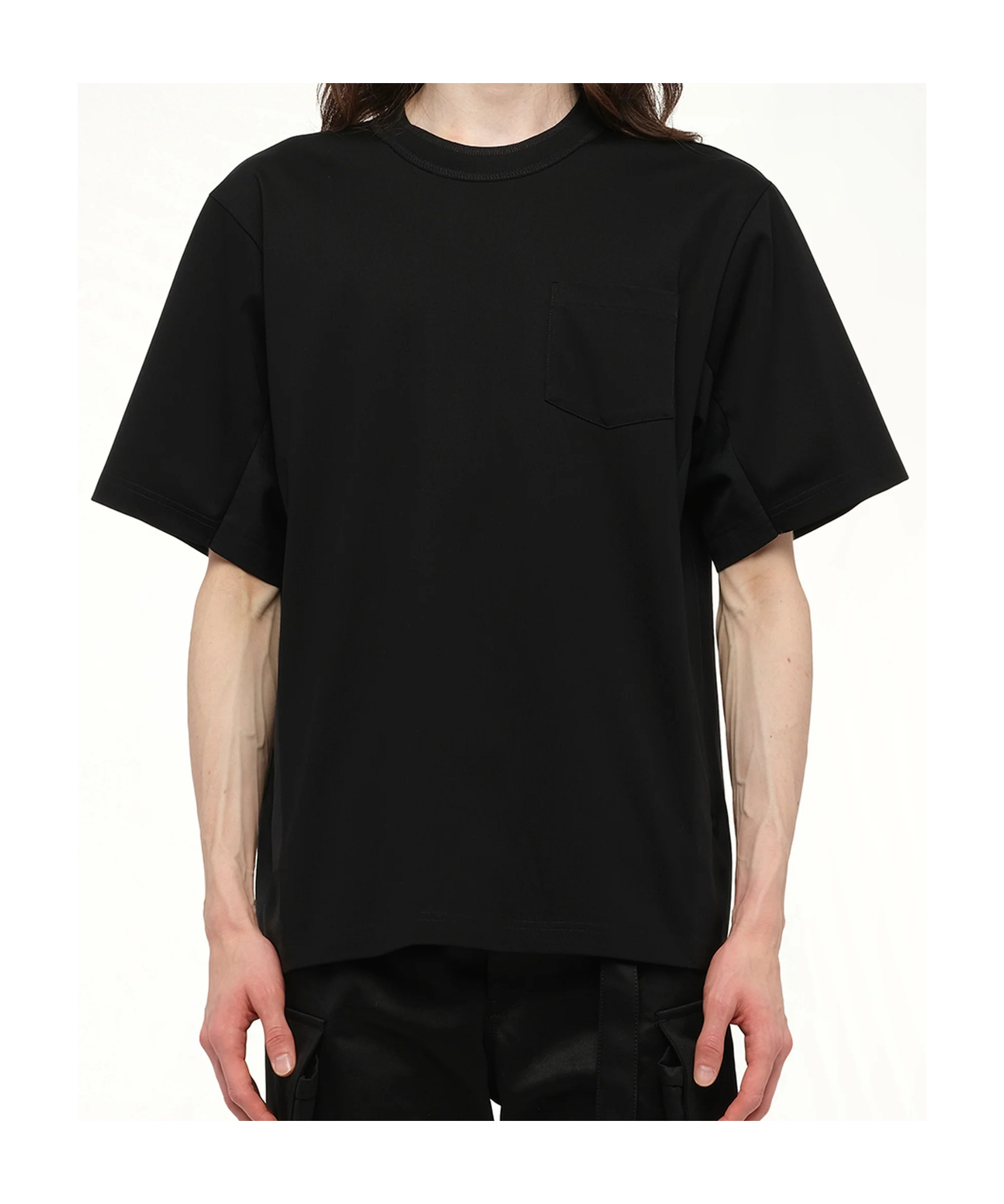 Sacai Short Sleeve T-shirt In Black