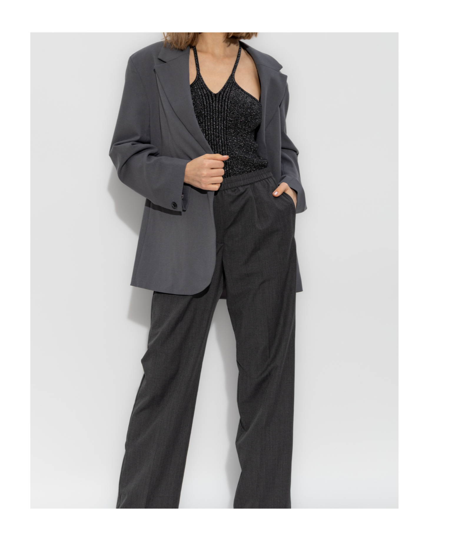 Samsoe & Samsoe Thin Shoulder Strap Sling In Black