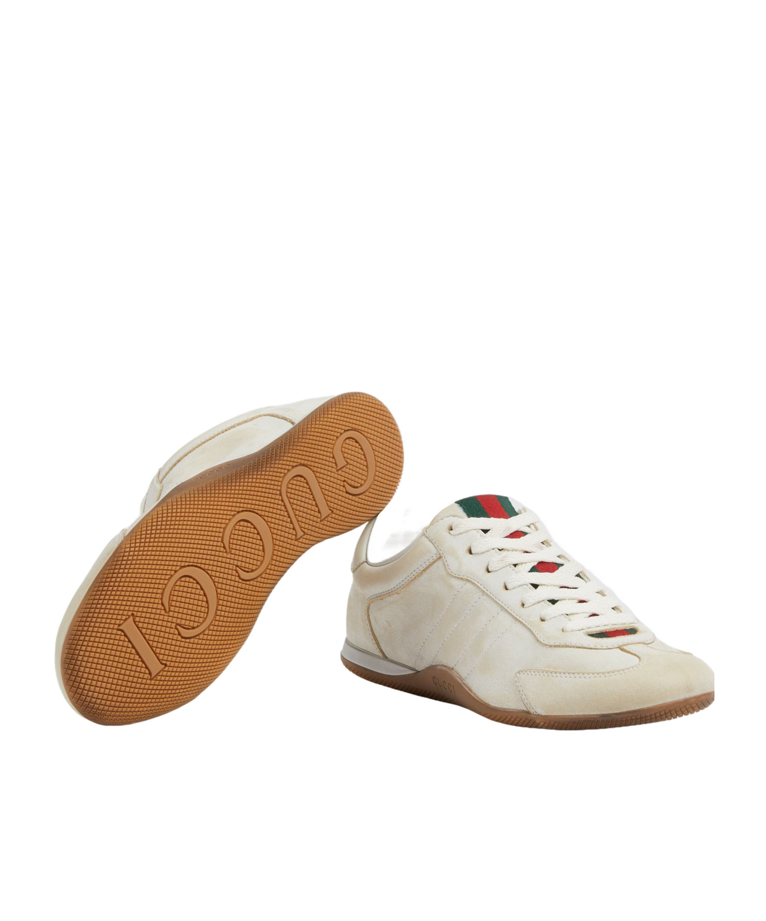 Gucci Elan Washed Leather Low-top Sneakers In Multi
