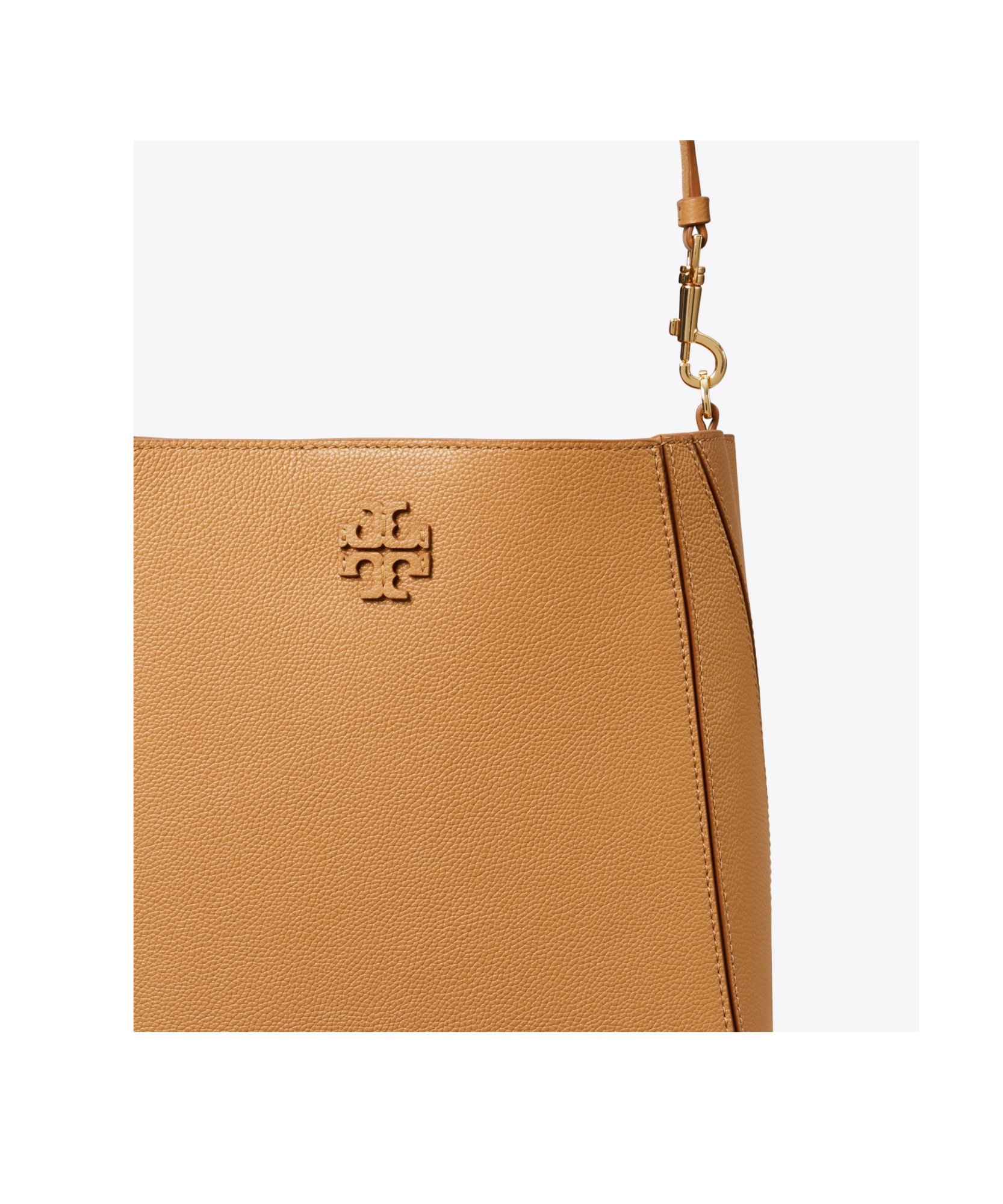 TORY BURCH MCGRAW LEATHER BUCKET BAG