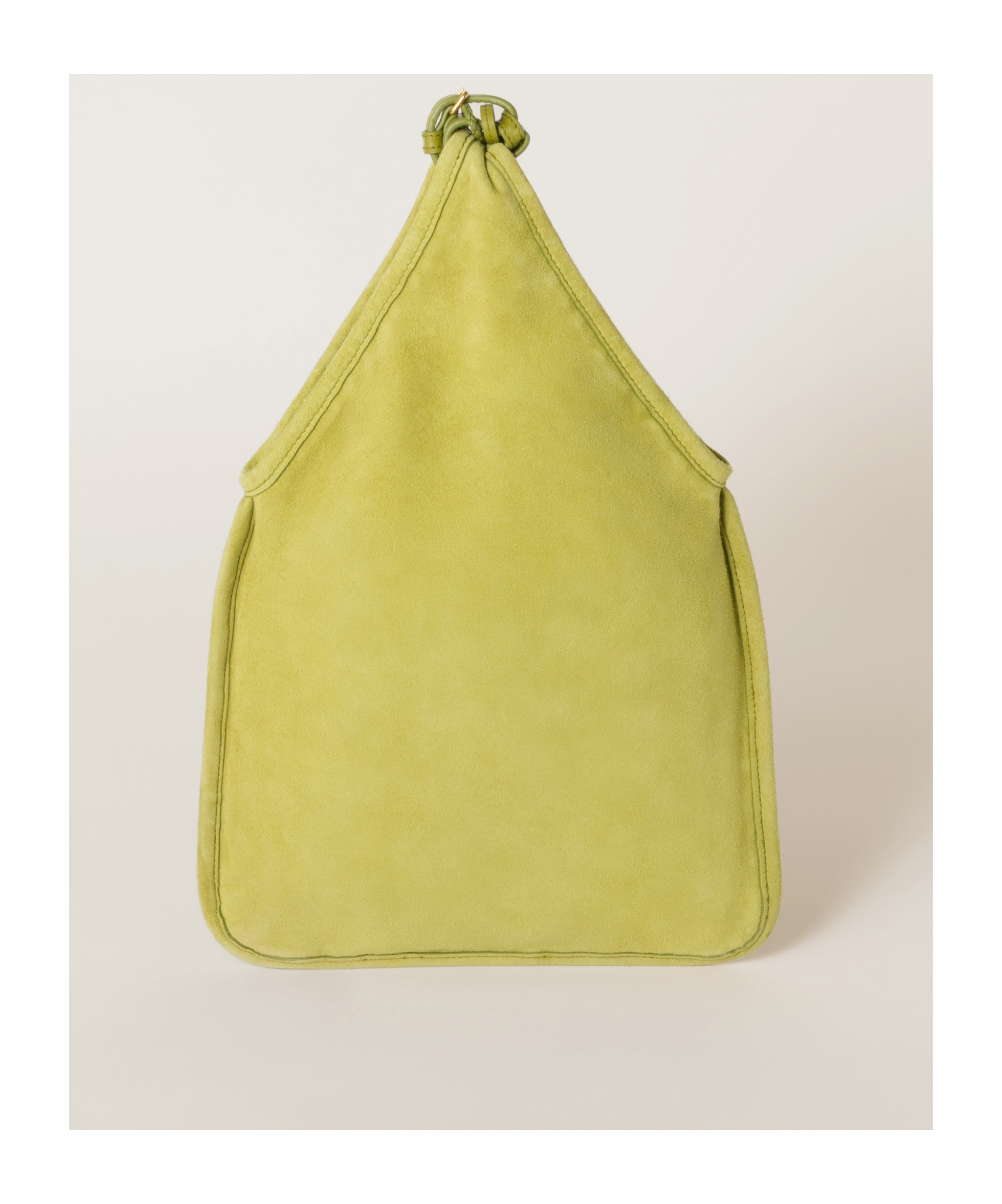 Miu Miu Suede Handbag With Tassels In Green