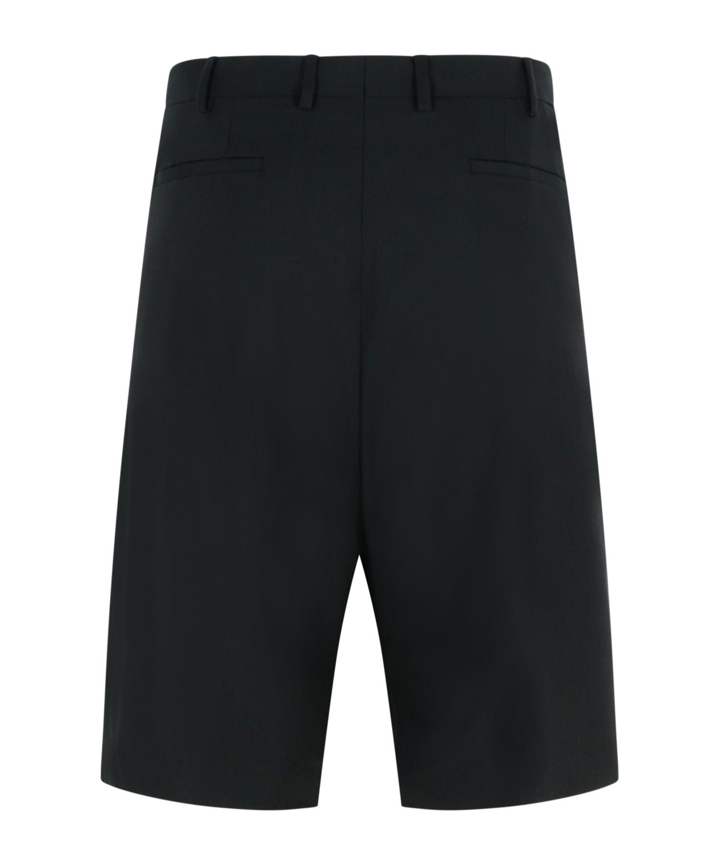 Shop Laneus Wide-leg Shorts In Black